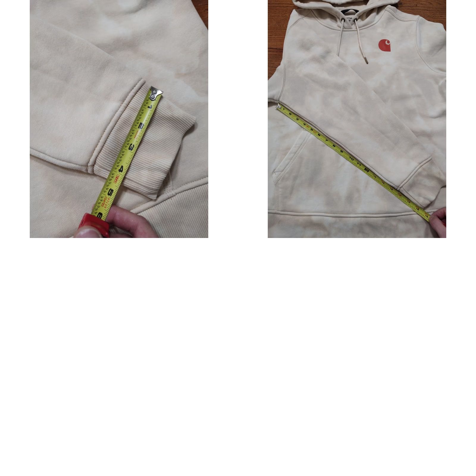 Carhartt VINTAGE Carhartt Womens Plus 1X Hoodie Pullover Sweatshirt Tie Dye Beige Long Sleeve Drawstring 52 in Activewear Womens Size XL / US 12-14 / IT 48-50 - 8 Thumbnail