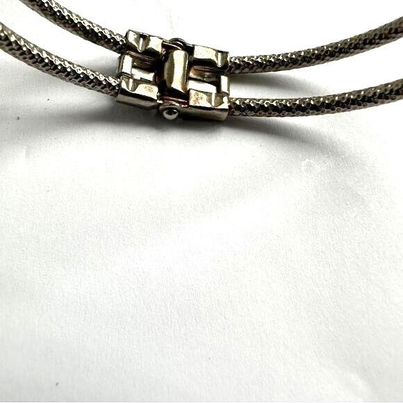 Other Silver-Tone Double Strand Metal Bracelet With Secure Clasp & Size ONE SIZE - 6 Thumbnail