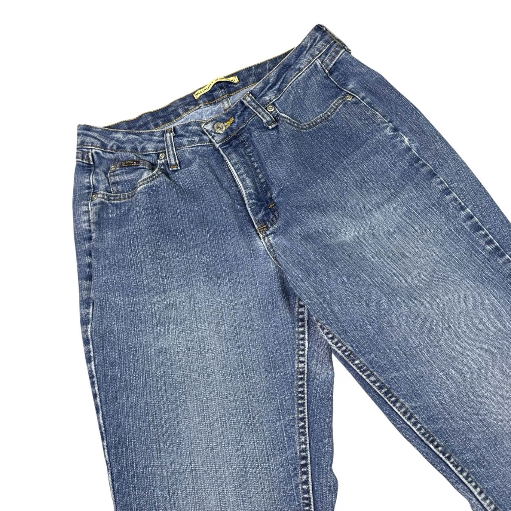 Lee Lee Riders Bootcut Jeans Women's 10 Slimming Cowgirl Pleated Blue Denim 30x32 Size 32" / US 10 / IT 46 - 2 Thumbnail