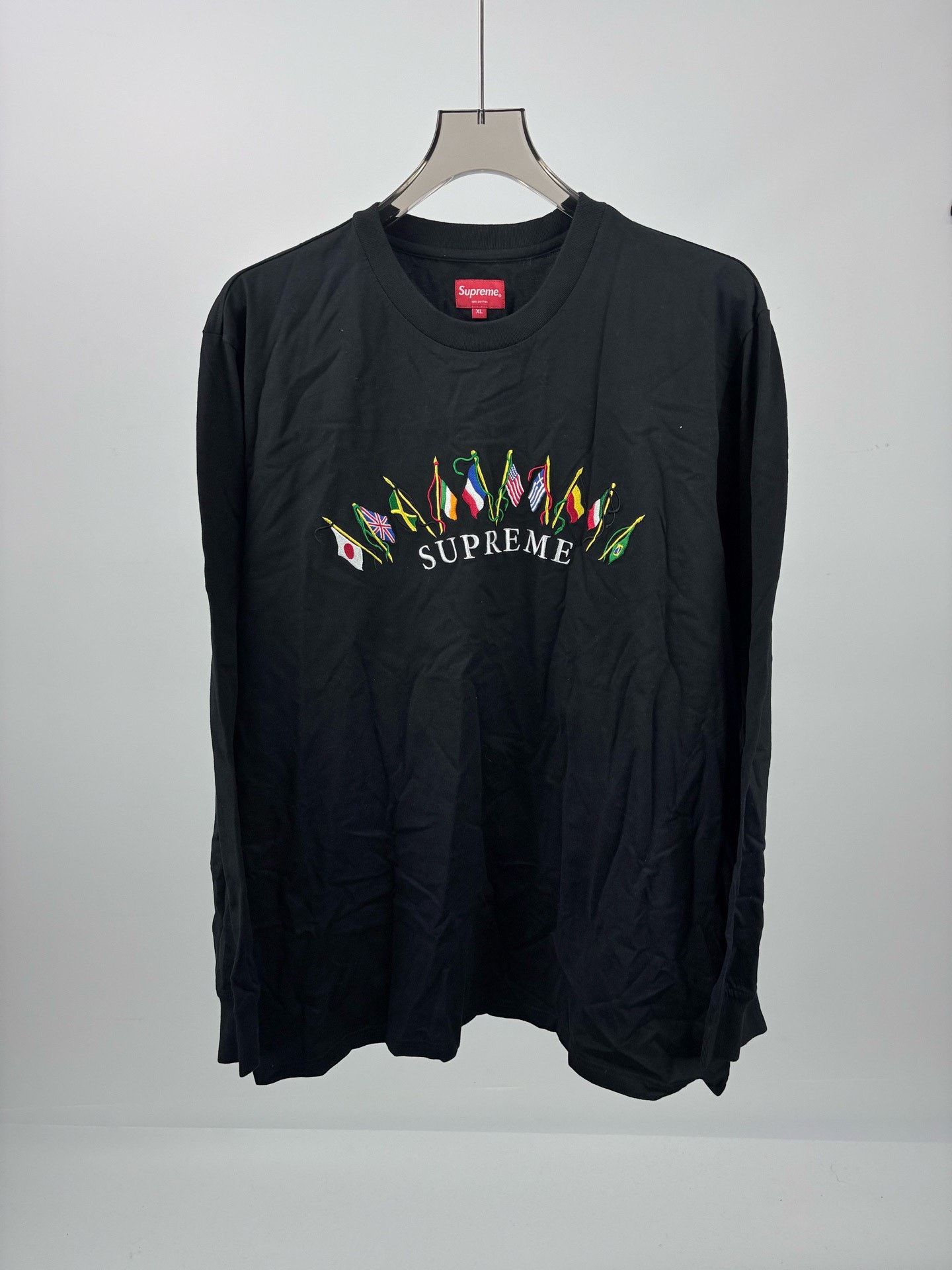 Supreme Supreme National Flag Embroidery Long-Sleeve Sweatshirt Size US XL / EU 56 / 4 - 1 Thumbnail