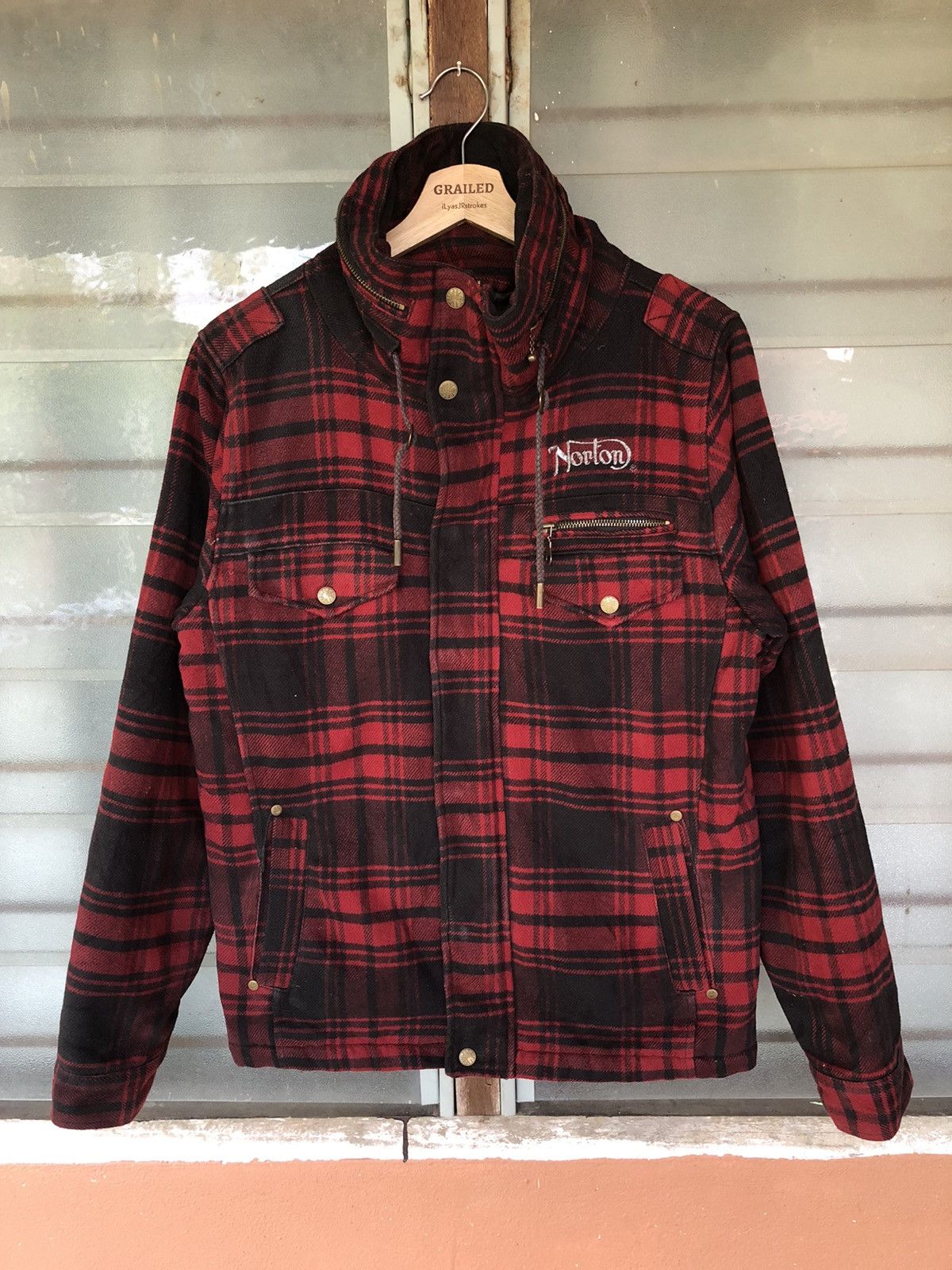 Norton Vintage Norton Hoodie Red Jacket Japanese Punk Size US M / EU 48-50 / 2 - 1 Thumbnail