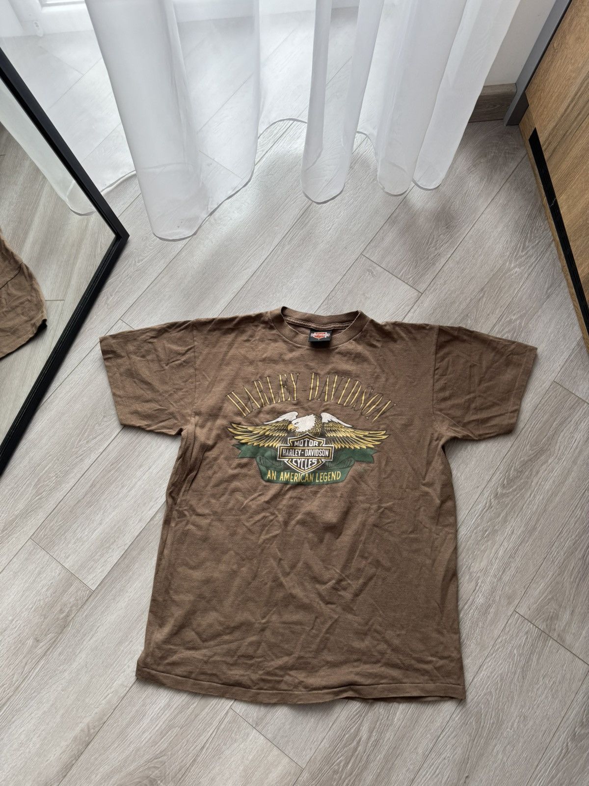 Harley Davidson Vintage Harley Davidson 3D Emblem 1990 Brown Tee Size US L / EU 52-54 / 3 - 1 Thumbnail