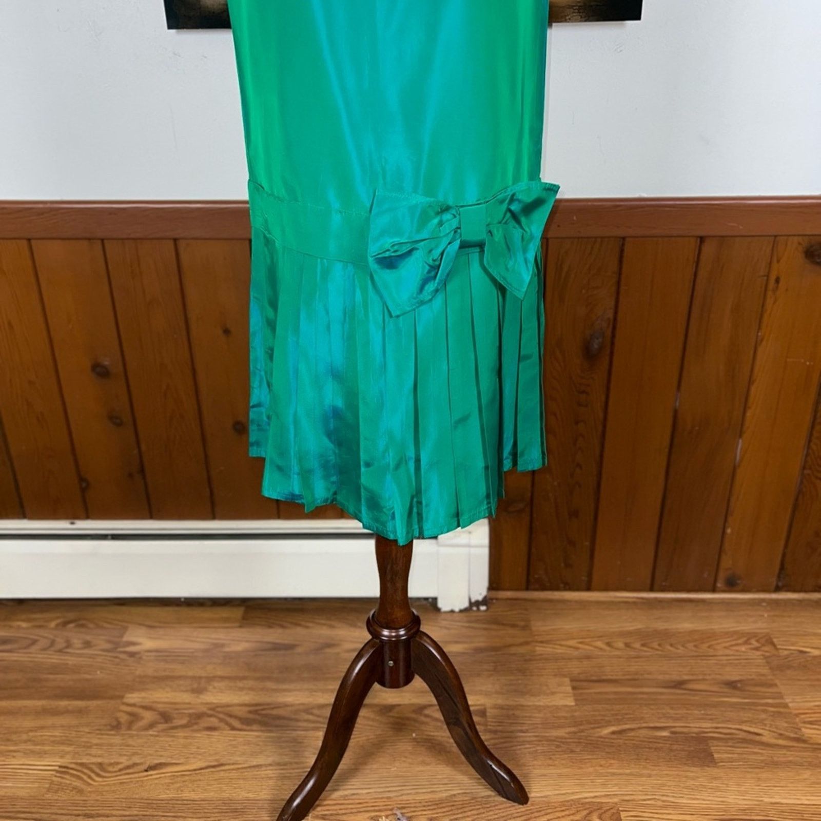 Vintage Gorgeous Vintage 1960s Iridescent Taffeta Mini Dress! Size XL / US 12-14 / IT 48-50 - 3 Thumbnail