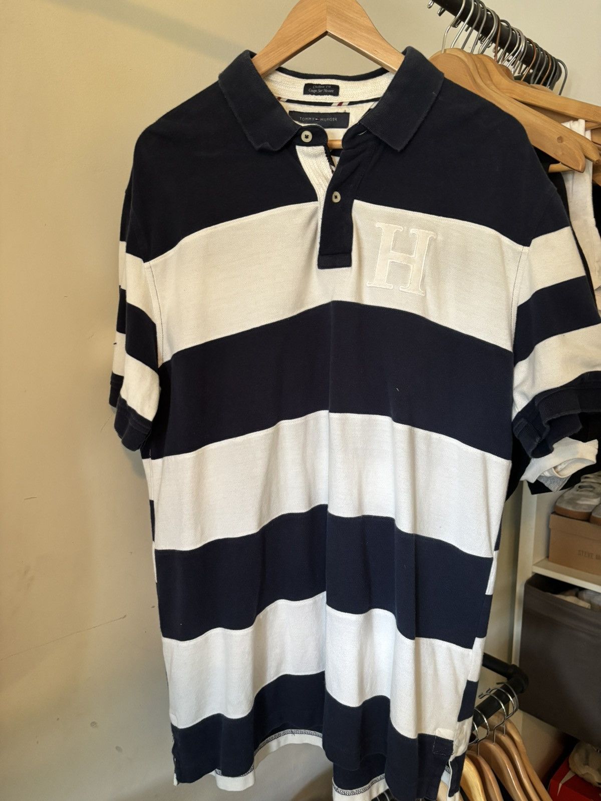 Tommy Hilfiger Stripped Tommy Hilfiger Polo Size US XL / EU 56 / 4 - 1 Thumbnail