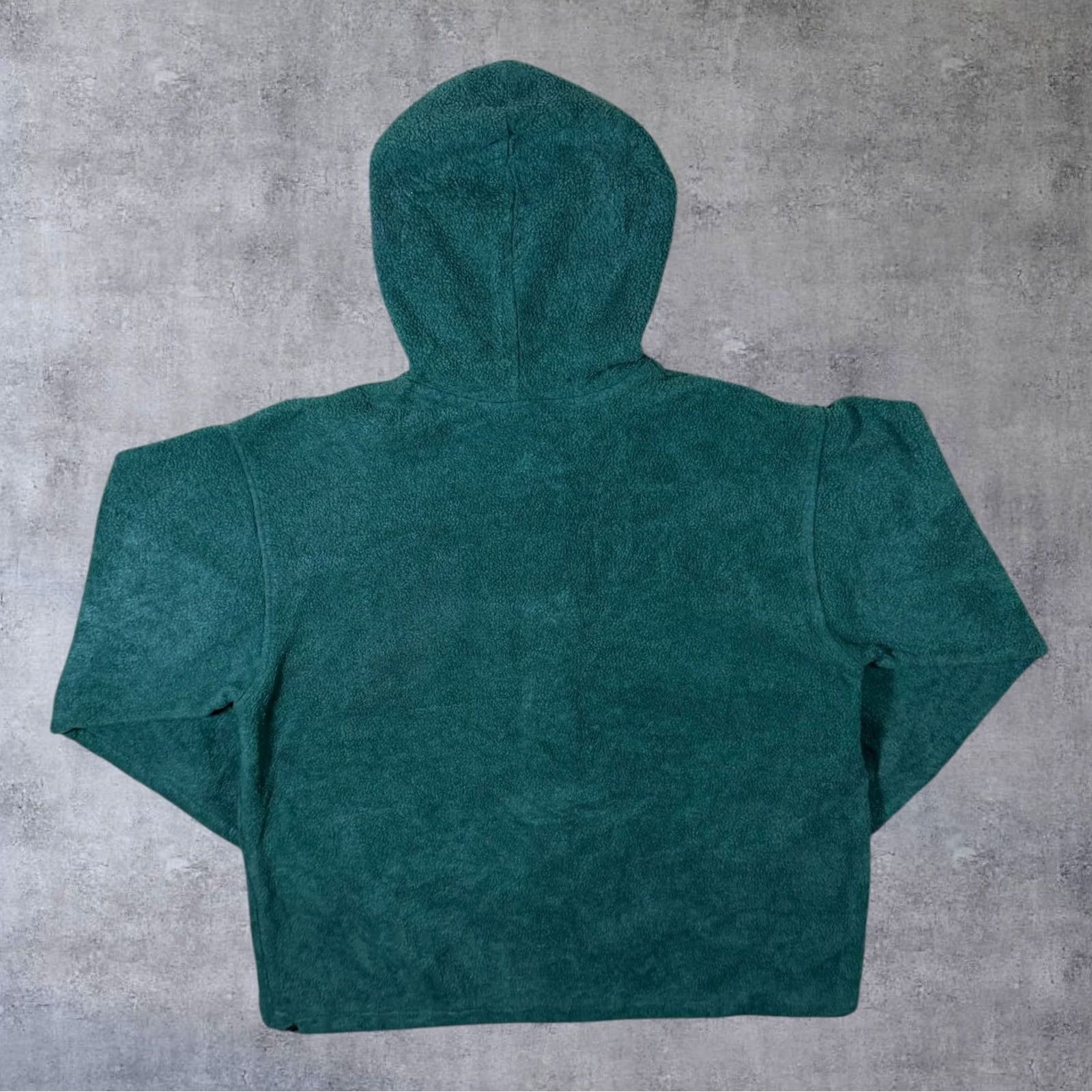 Vintage VINTAGE L.L.Bean Green Pullover Fleece Hoodie Women's Large Snap Button 90s Pullover Hoodie Size L / US 10 / IT 46 - 2 Thumbnail