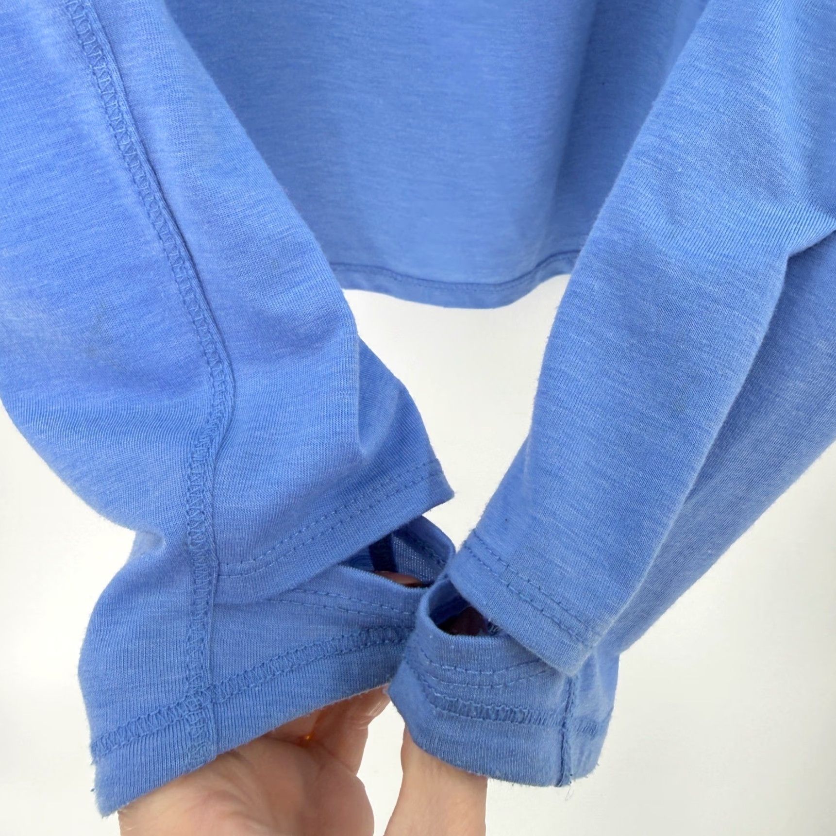 Vintage L.L. Bean Womens Blue Tencel Blend Performance Long Sleeve Top Thumbholes L REG Shirt Size L / US 10 / IT 46 - 6 Thumbnail