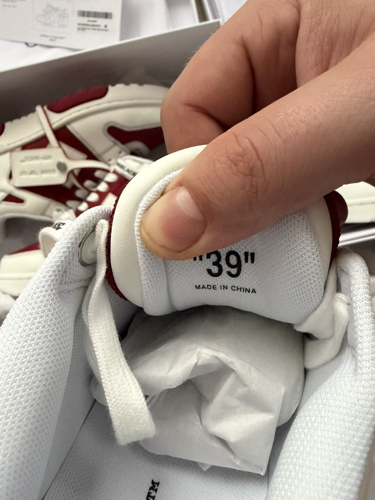 Off-White Off White Out Off Office Whute Burgundy Size US 9 / IT 39 - 6 Thumbnail