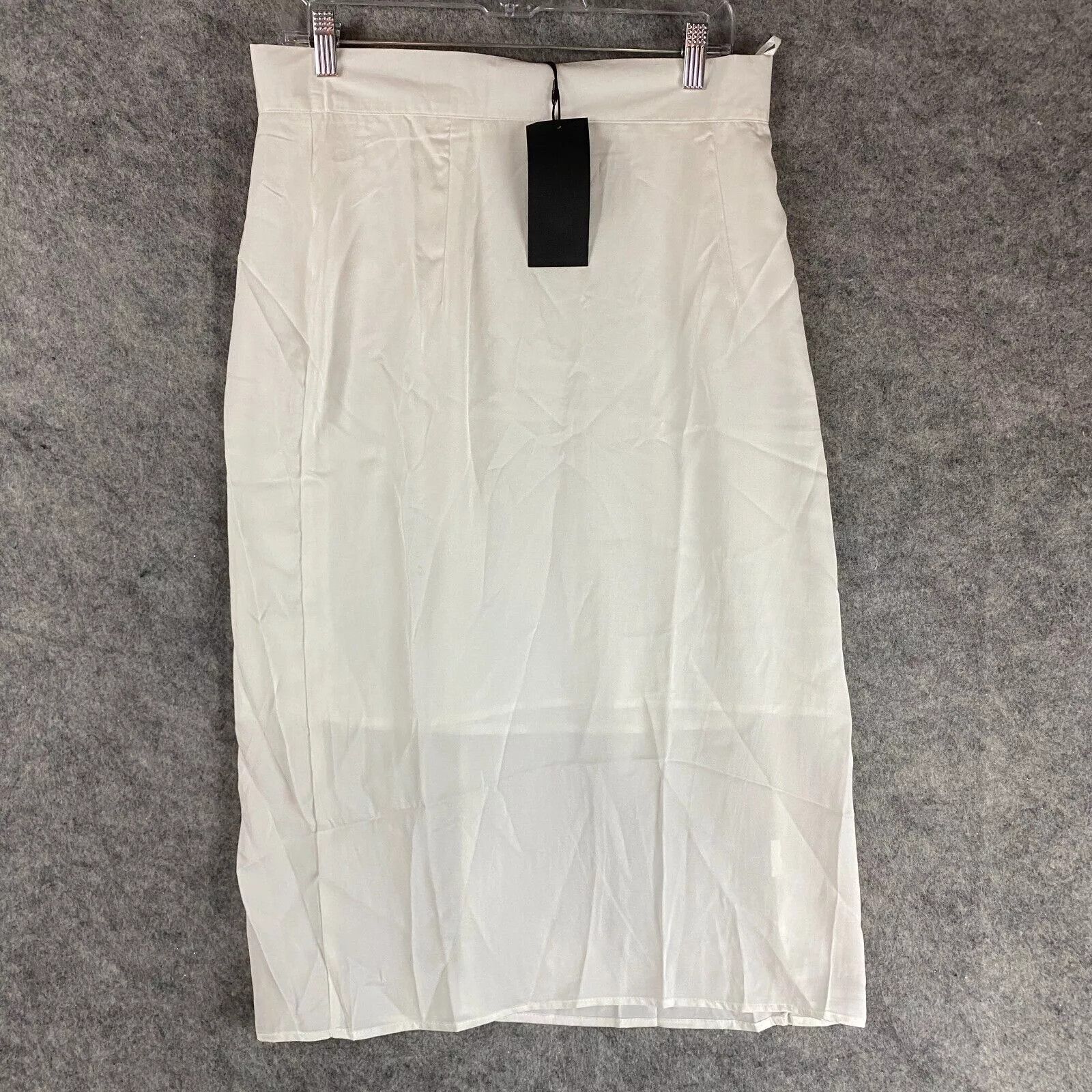 Other FHQ Skirt Large Women's Long NWD White Polyester Adults L Size 34" / US 12 / IT 48 - 1 Thumbnail