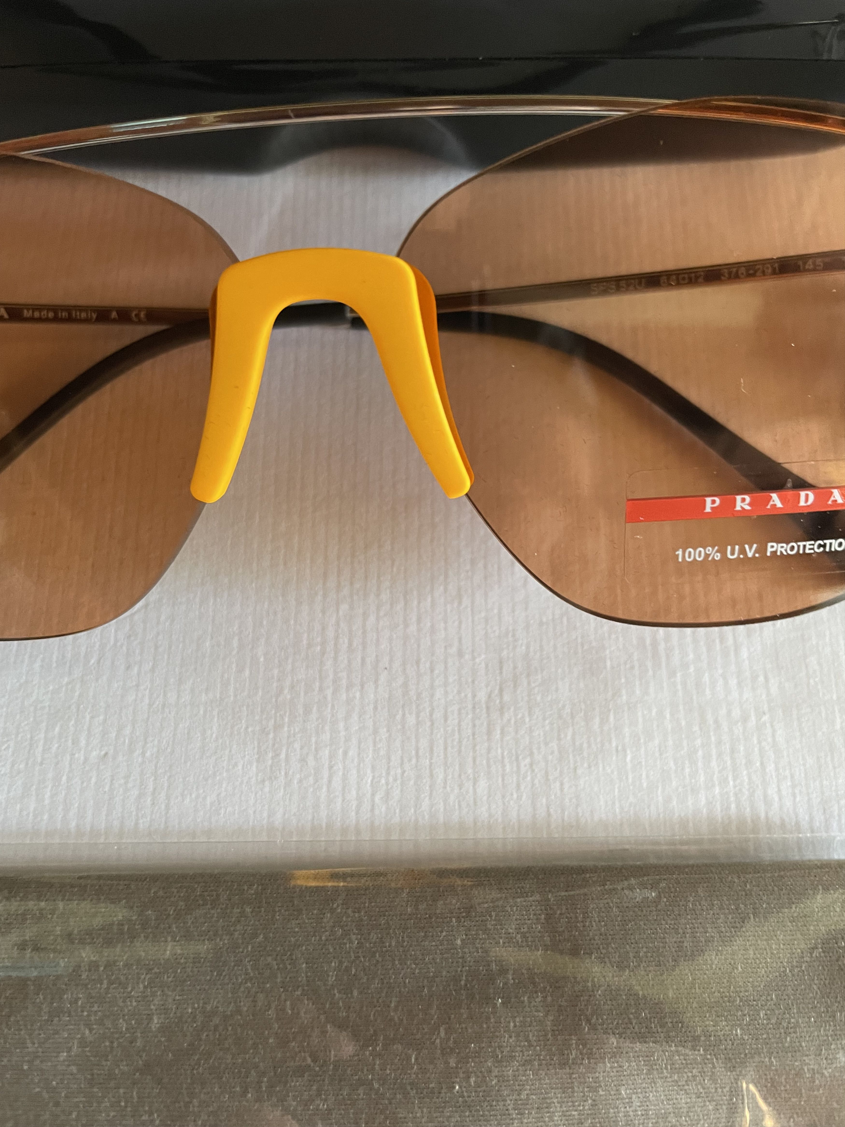 Prada Prada SPS52U 376-291 Silver/Orange Sunglasses Size ONE SIZE - 7 Thumbnail