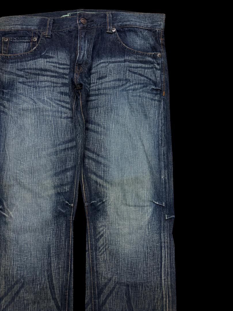 Japanese Brand INSANE Vintage Japanese Bison Sick Washed Bootcut Jean Rare Size US 35 - 5 Thumbnail