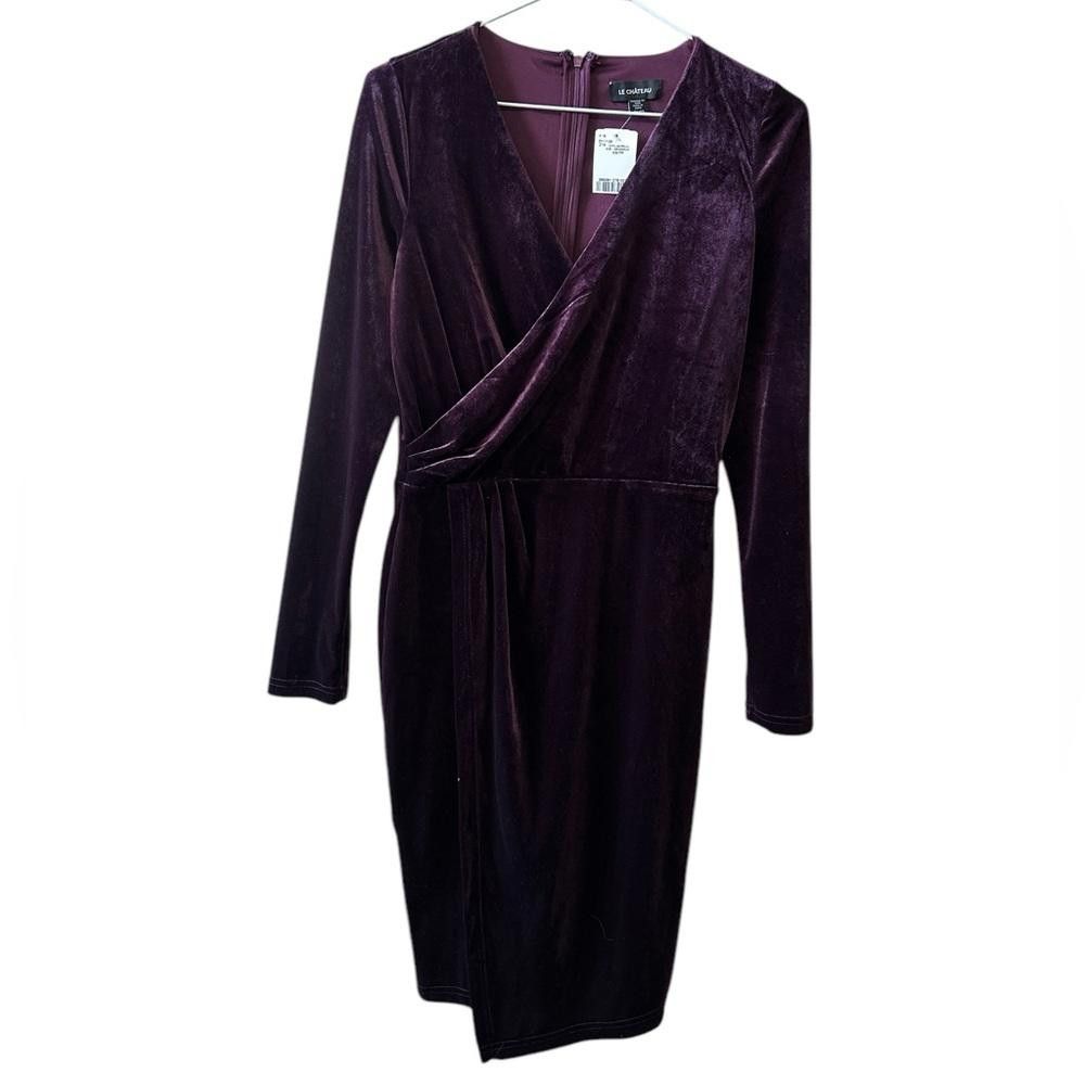 Le Chateau Le chateau vintage burgundy work dress with belt - medium |  Grailed