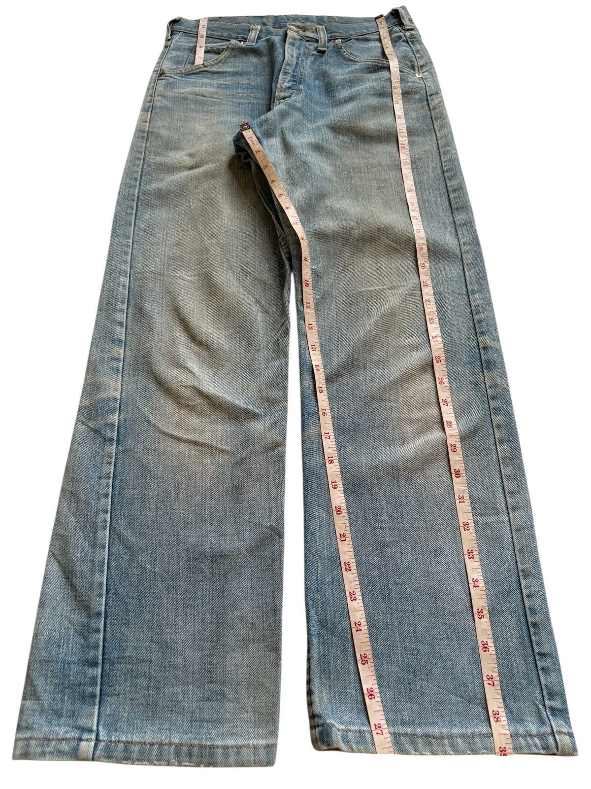 Lee Vintage Lee Talon Zipper Mud Wash Distressed Rip Loose Jean Size US 28 / EU 44 - 13 Thumbnail