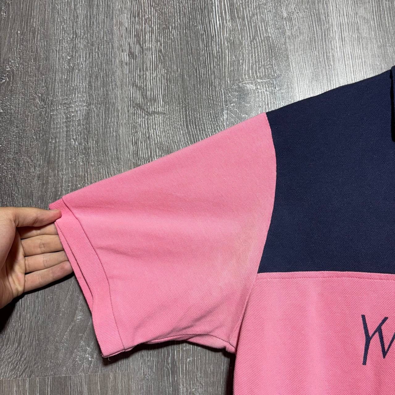 Yves Saint Laurent VINTAGE YVES SAINT LAURENT YSL BIG SPELLOUT LOGO PINK POLO Size US L / EU 52-54 / 3 - 4 Thumbnail