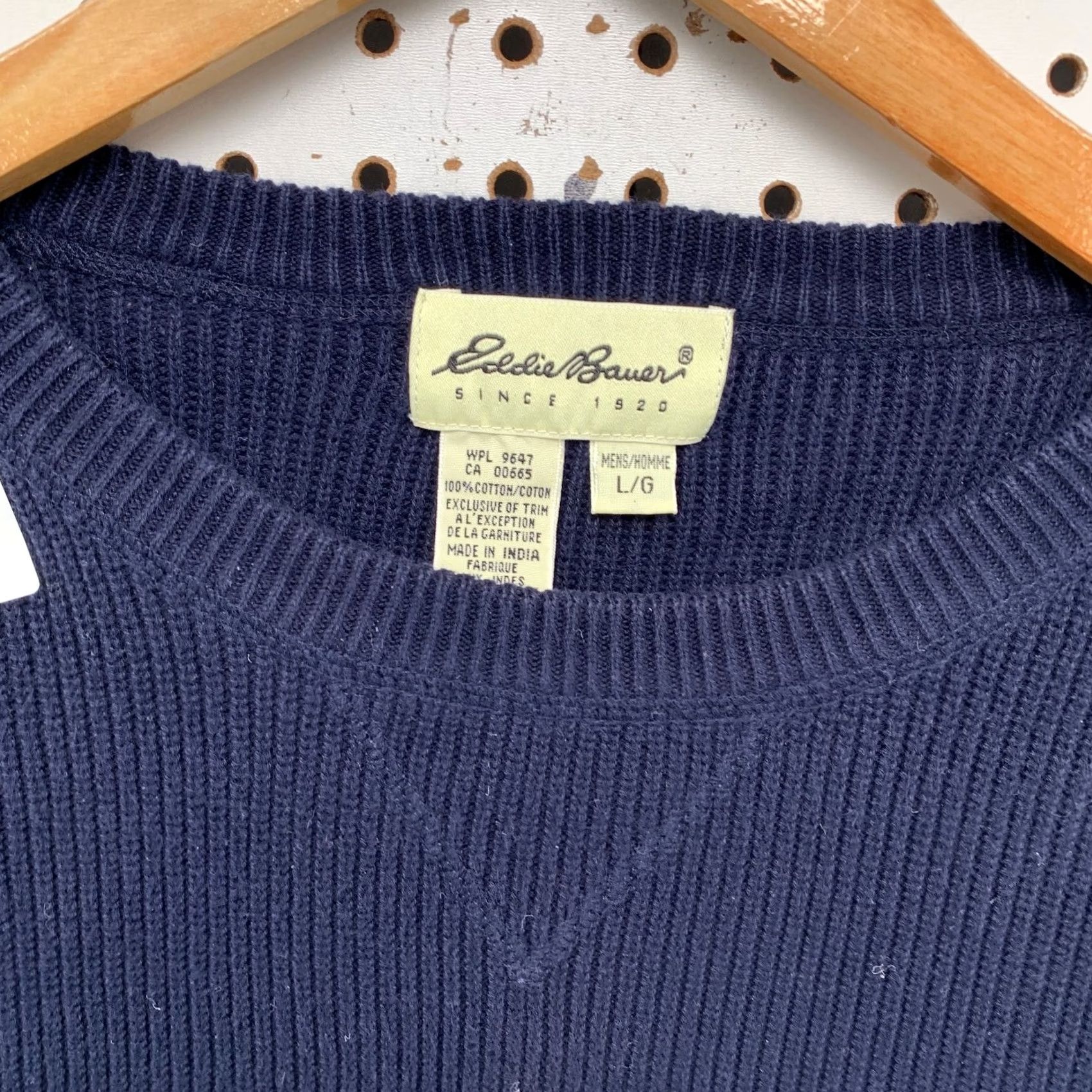 Eddie Bauer VINTAGE Eddie Bauer Knit Sweater Mens M Blue Striped Punk Mall Ribbed Pullover Shirt/ Sweater Size US M / EU 48-50 / 2 - 3 Thumbnail