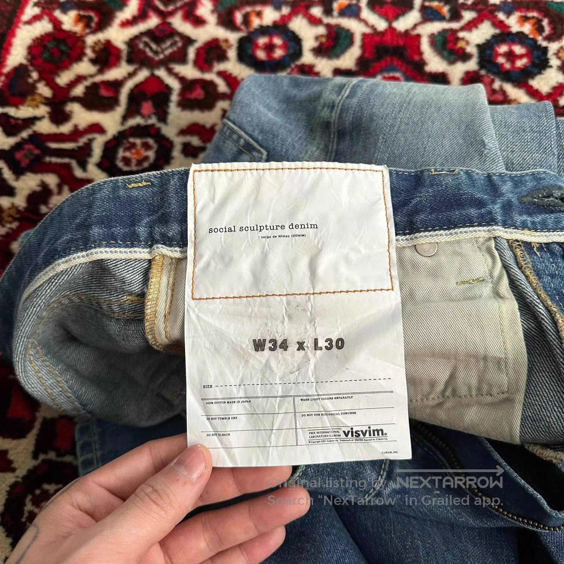 Visvim Blue Distressed Denim Jeans. Size US 34 / EU 50 - 8 Thumbnail