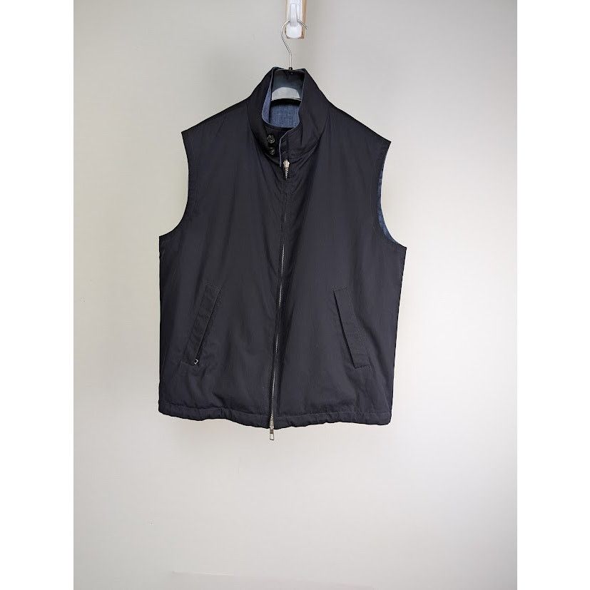 Loro Piana o1rshd1 Reversible Vest Twill Cotton in Blue Size US S / EU 44-46 / 1 - 1 Thumbnail