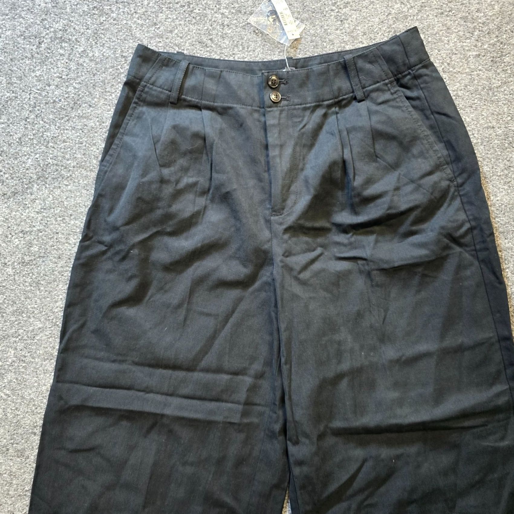 Madewell Madewell Pants Womens Size 6 Petite Black Harlow Wide Leg Drapey Twill Capsule Size 28" / US 6 / IT 42 - 2 Thumbnail