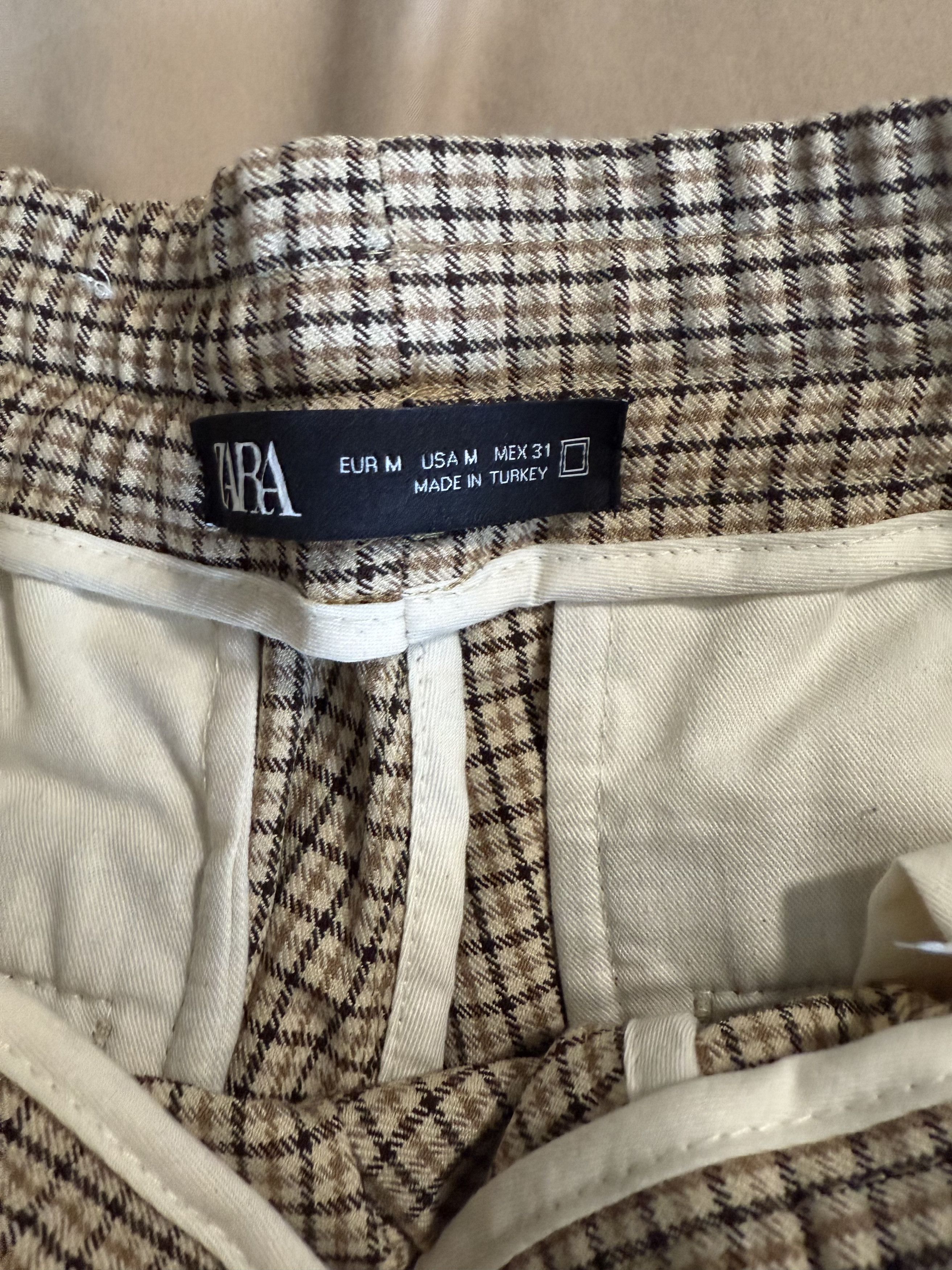 Zara Zara Plaid pant Beige Size US 31 - 2 Thumbnail