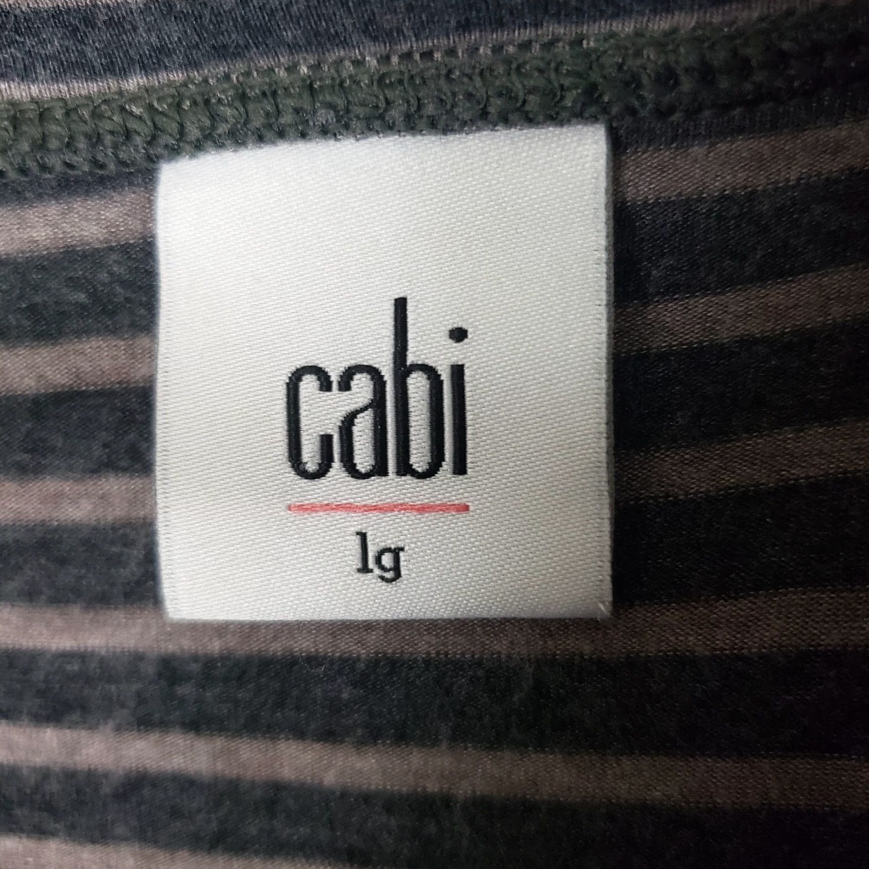 Vintage Cabi Womens Blair Tunic Top L Taupe Gray Stripe Long Sleeve Rayon Shirt Size L / US 10 / IT 46 - 5 Thumbnail