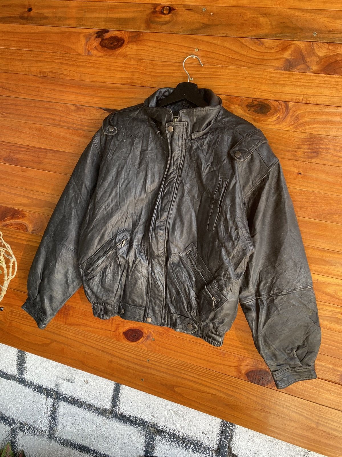 Vintage Vintage 1980s Bryant May Vallermosso Palestro Leather Jacket Size US L / EU 52-54 / 3 - 2 Thumbnail