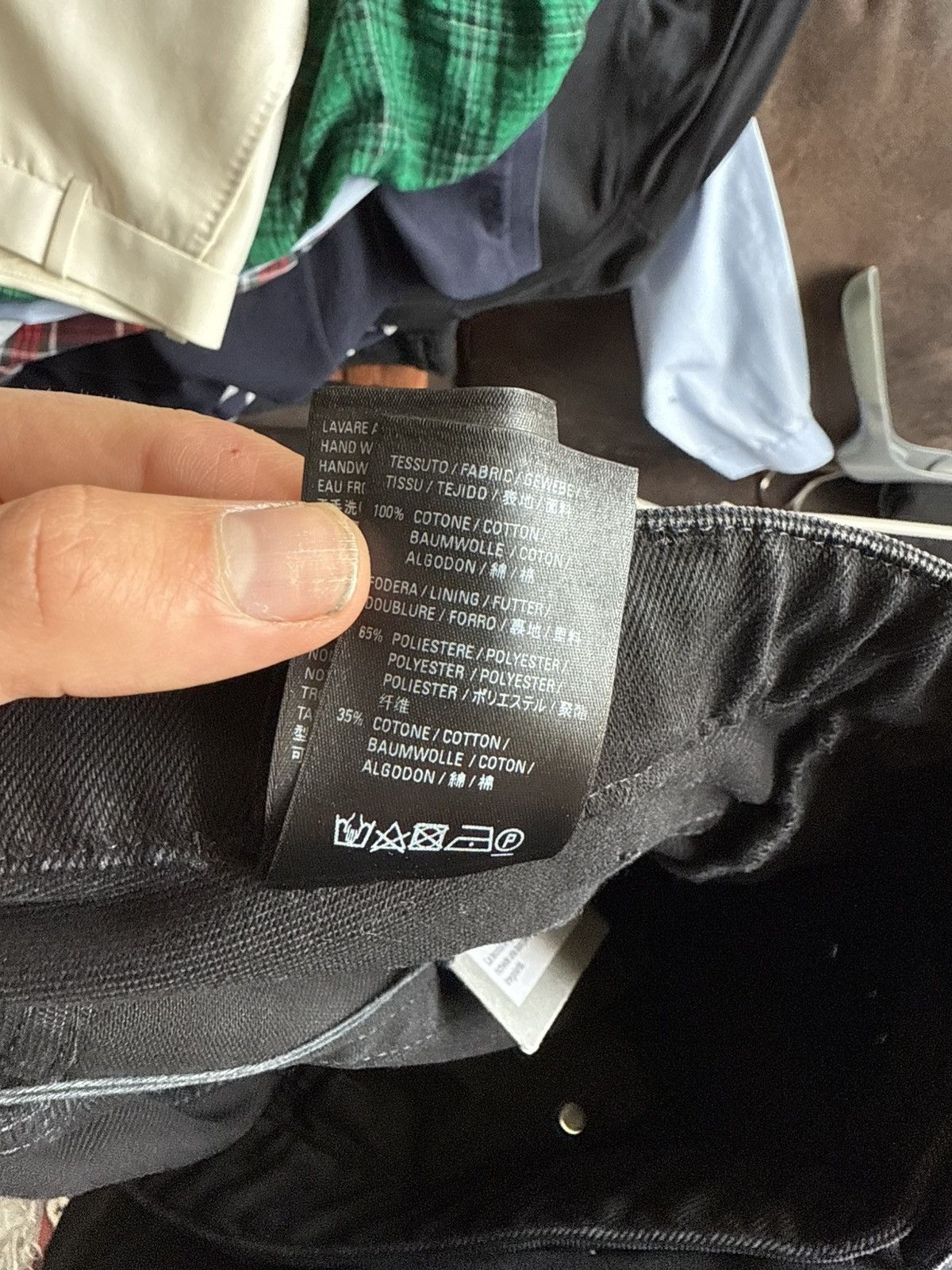 Balenciaga Black Slim Fit Denim Jeans with Logo Patch Size US 27 - 16 Thumbnail