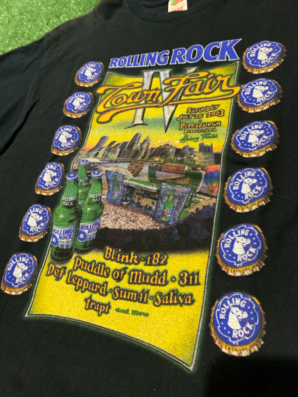 Band Tees × Vintage 2003 VTG Rolling Rock Town Fair IV Concert Tee Size US XL / EU 56 / 4 - 3 Thumbnail