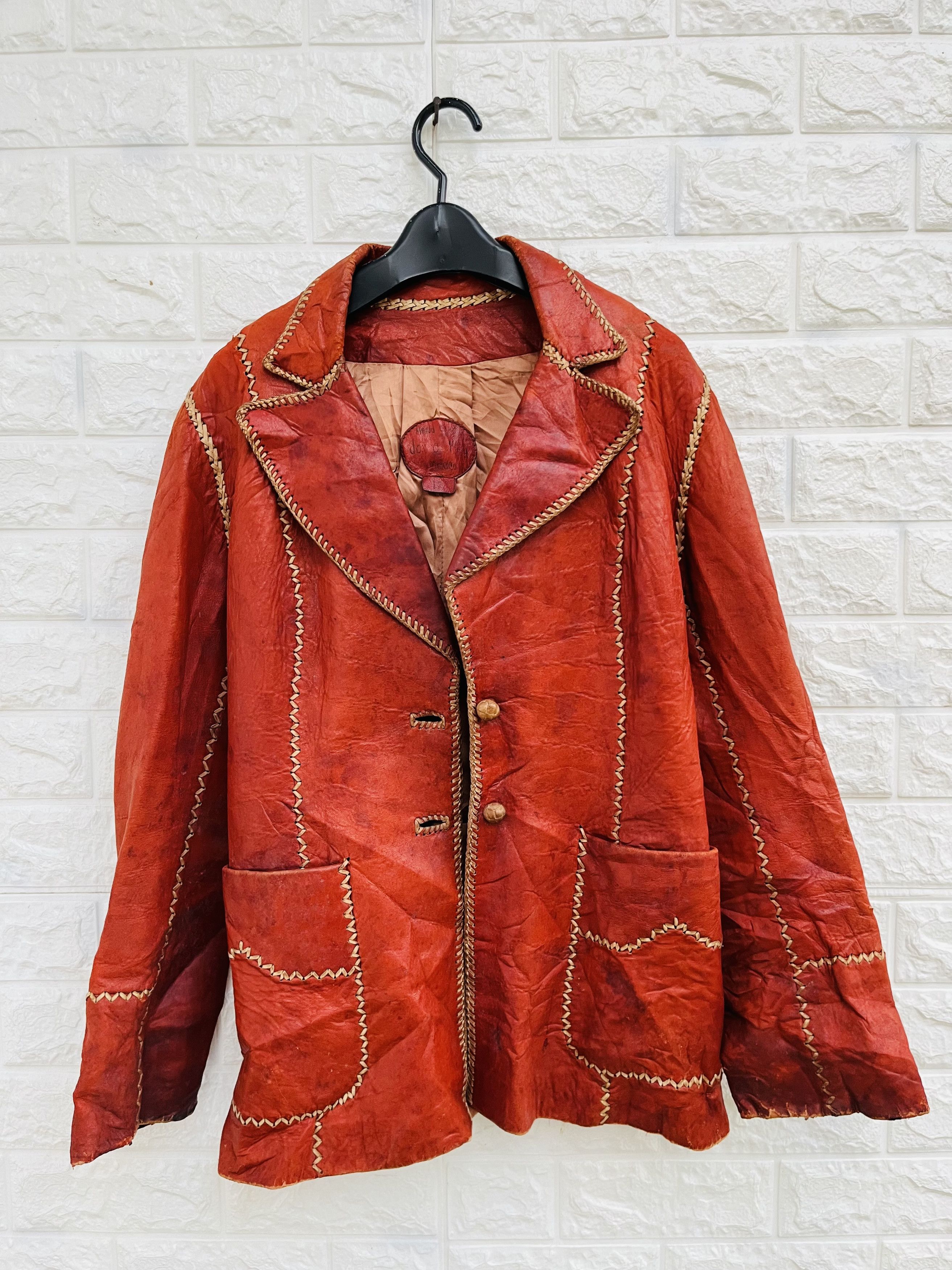 Japanese Brand × Vintage Vintage Jo O Key Maxico Hand Made Leather Jacket Size US M / EU 48-50 / 2 - 1 Thumbnail