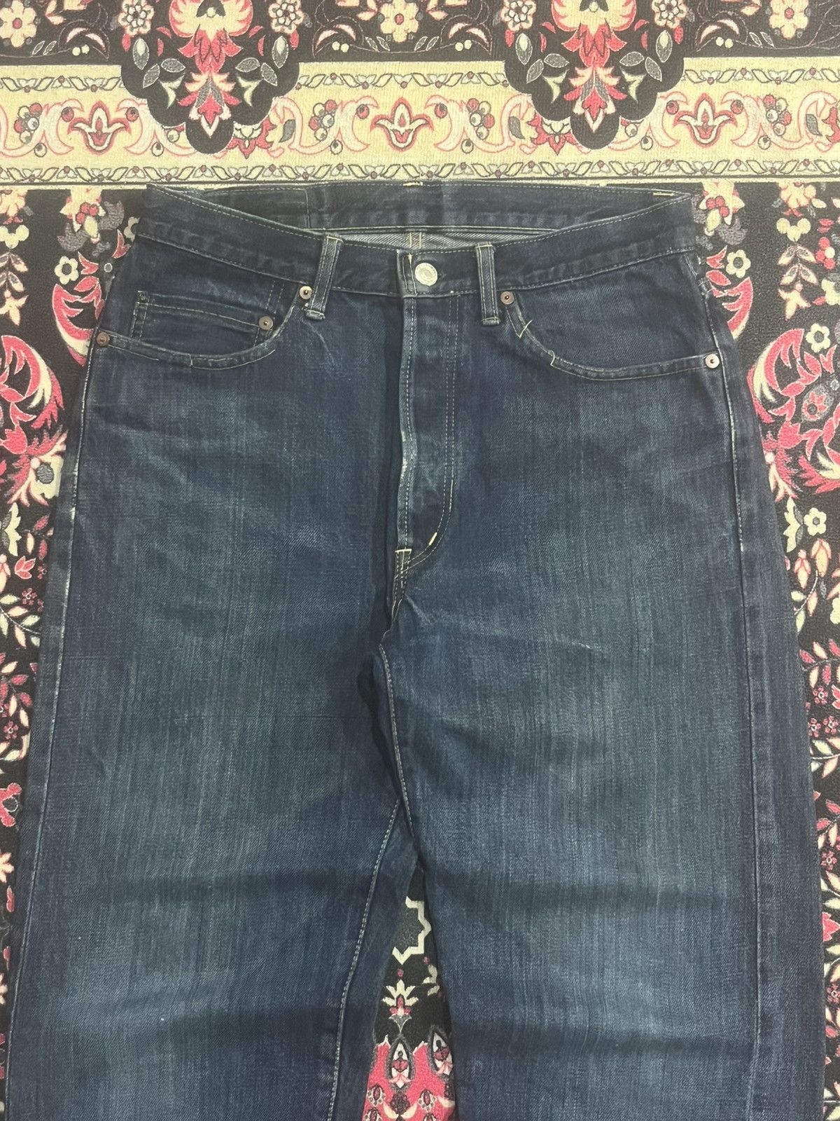 Blue Blue Japan Blue Blue Japan Blue Washed Straight Fit Selvedge Jeans Size US 31 - 4 Thumbnail