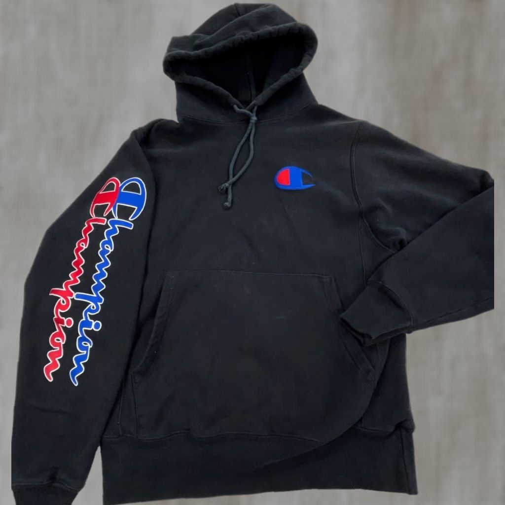 Champion Champion Hoodie Men Small Black Sweatshirt Sweater Reverse Weave Size US S / EU 44-46 / 1 - 1 Thumbnail