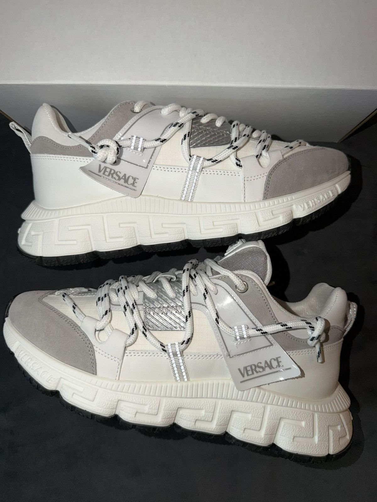 Versace Versace Trigreca V2 ‘White Grey’ Sneakers Size 41EU/8MUS Size US 8 / EU 41 - 1 Thumbnail