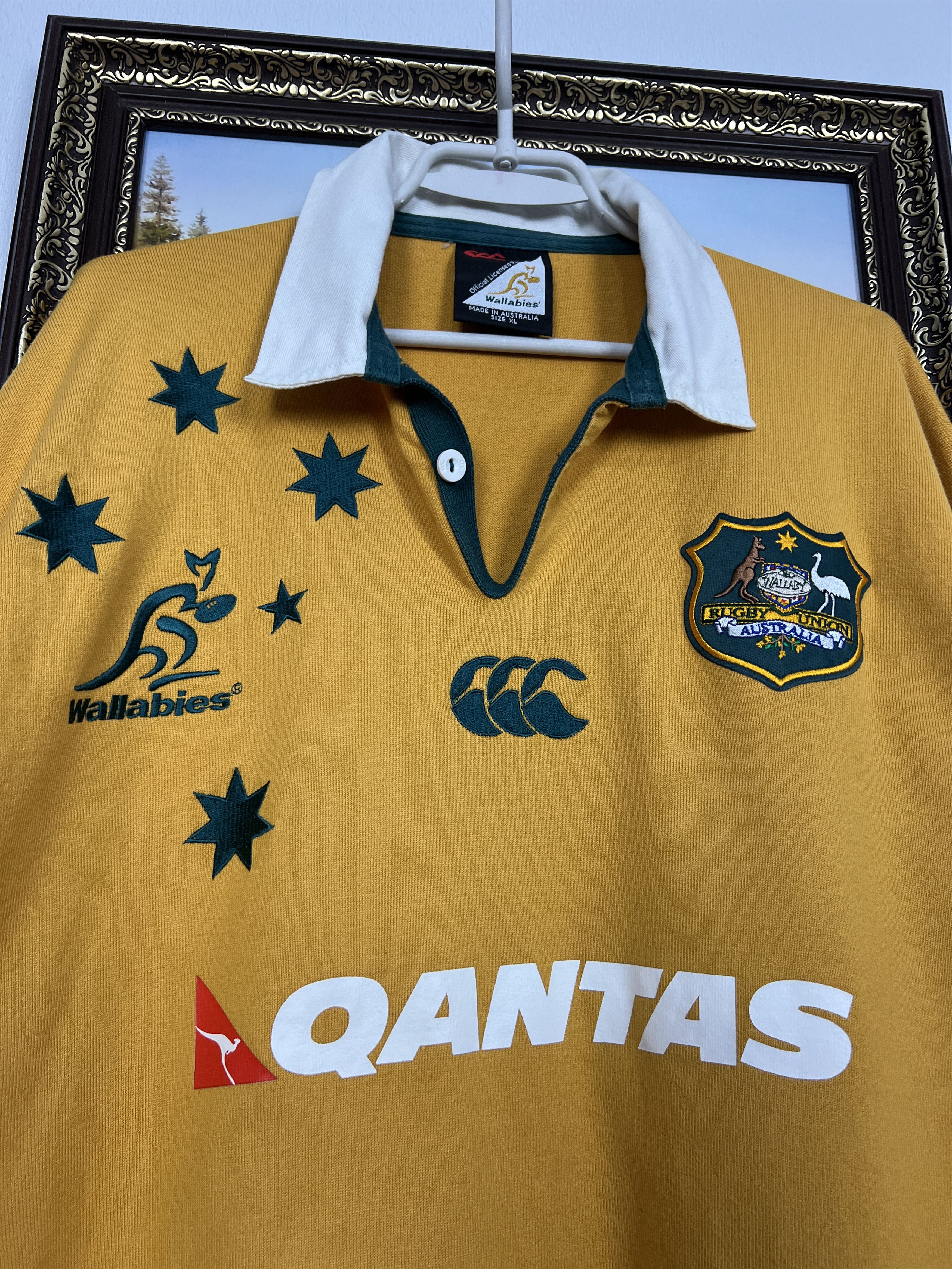 Vintage Australia Rugby Union Jersey Wallabies Shirt Long Sleeve Size US XL / EU 56 / 4 - 3 Thumbnail