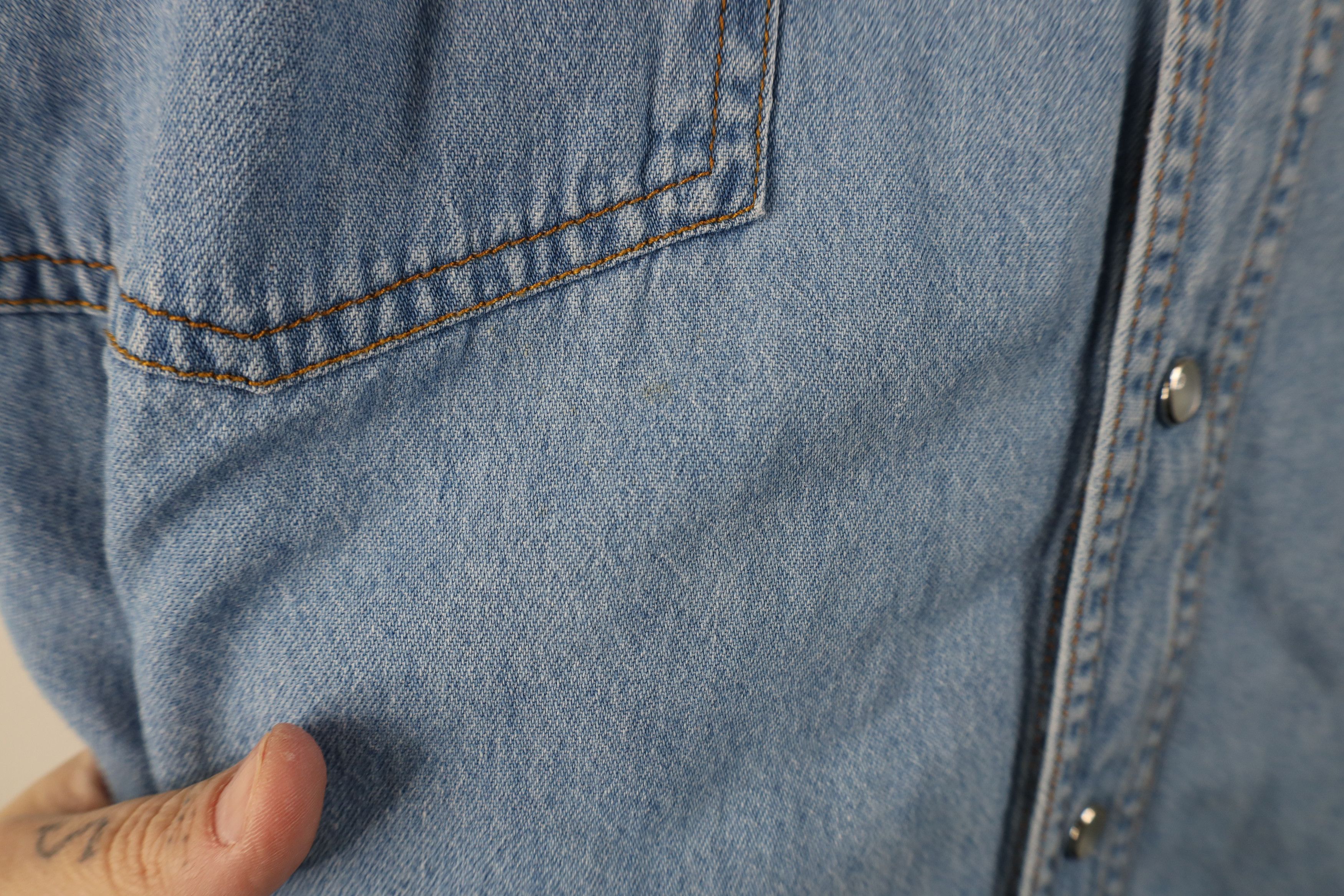 Vintage Vintage 90s Streetwear Cowboy Denim Snap Button Shirt Blue Size US XL / EU 56 / 4 - 4 Thumbnail