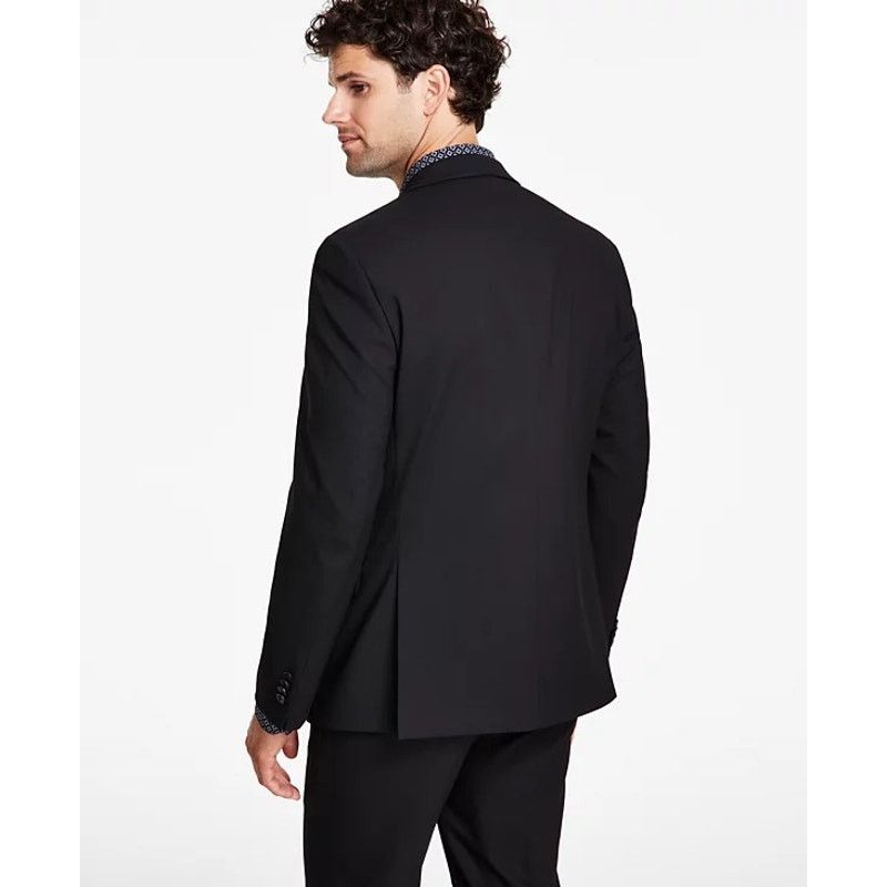 Alfani Alfani Men's Black Stretch Solid Slim Formal Suit Jacket 44R Size 44R - 2 Thumbnail