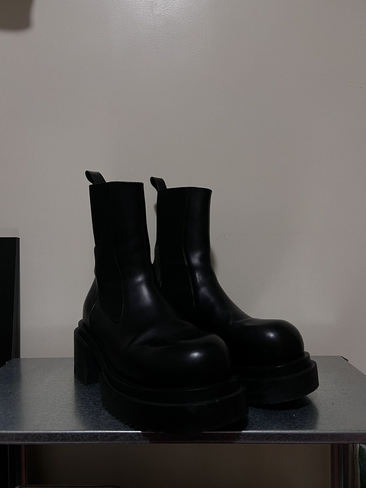 Rick Owen SS25 Hollywood Chelsea Bogun Boots