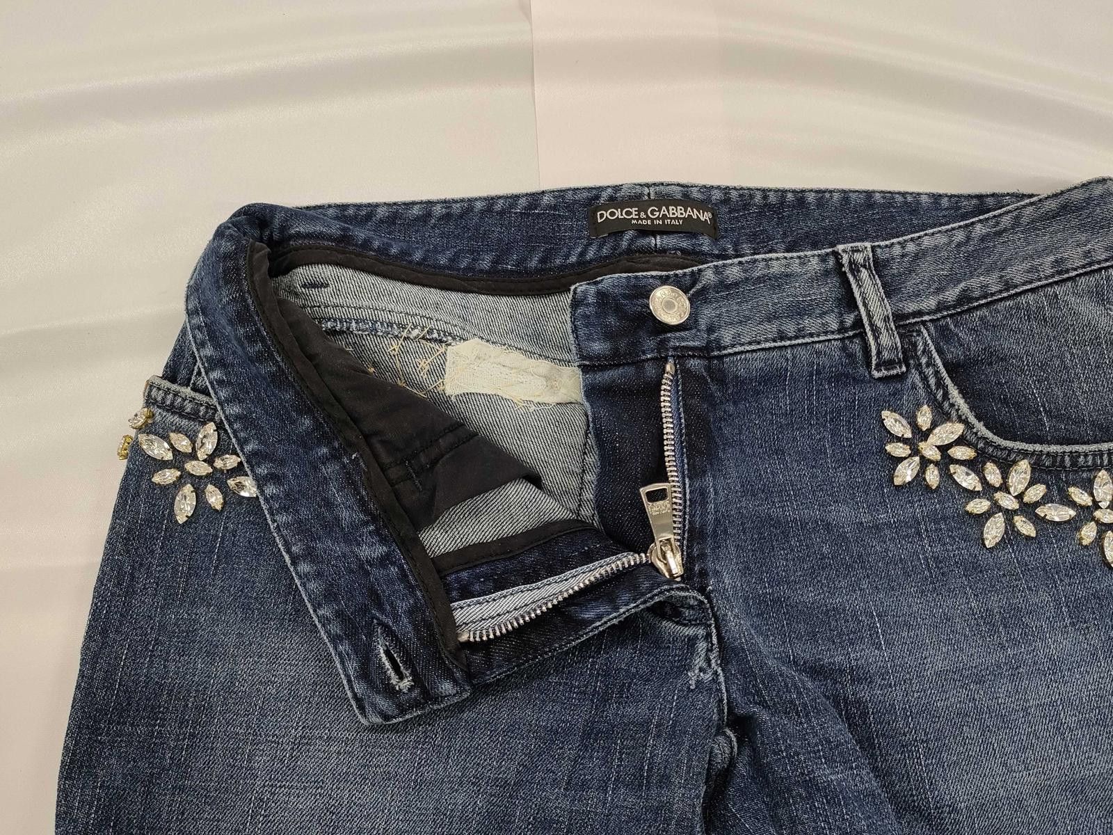 Dolce & Gabbana Dolce & Gabbana Jeweled Denim Jeans Size 30" / US 8 / IT 44 - 3 Thumbnail