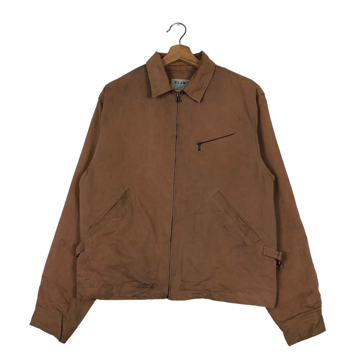 Japanese Brand 🔥Vintage Biker Chore Jacket Beams Japan Made Zipper Size US M / EU 48-50 / 2 - 1 Thumbnail
