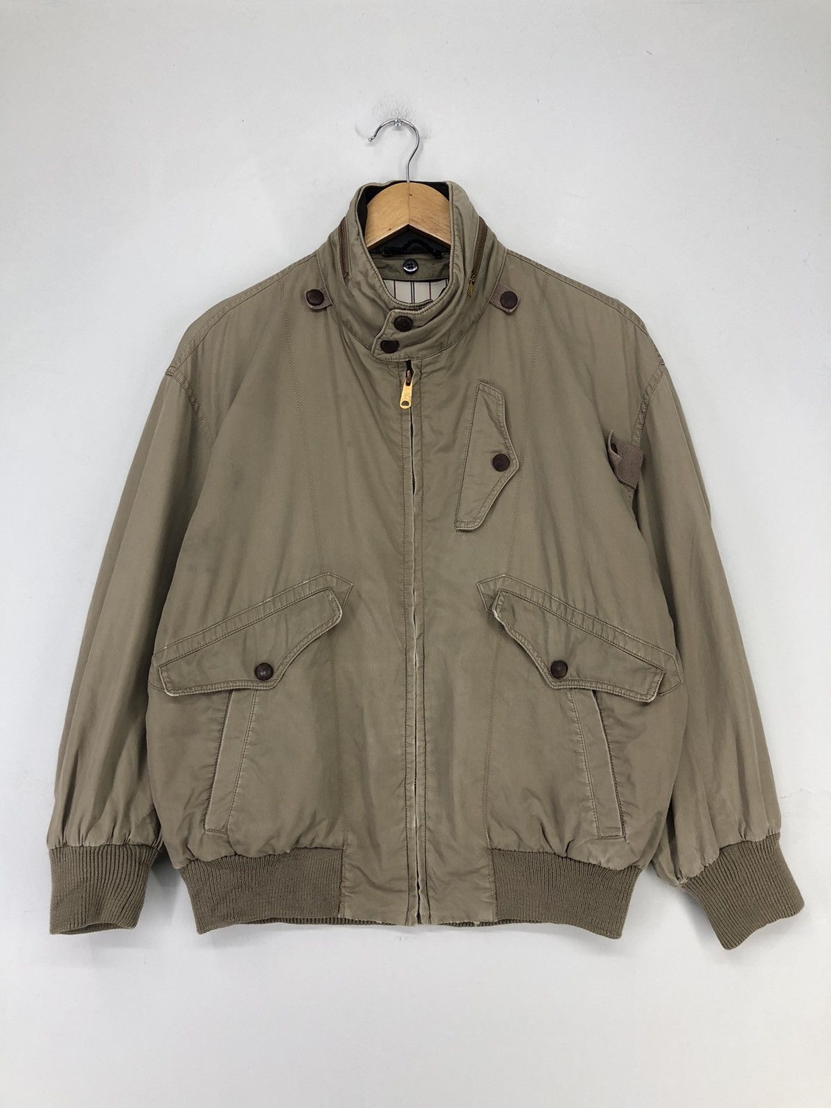 Vintage Bill Blass Multipocket Utility Bomber Jacket