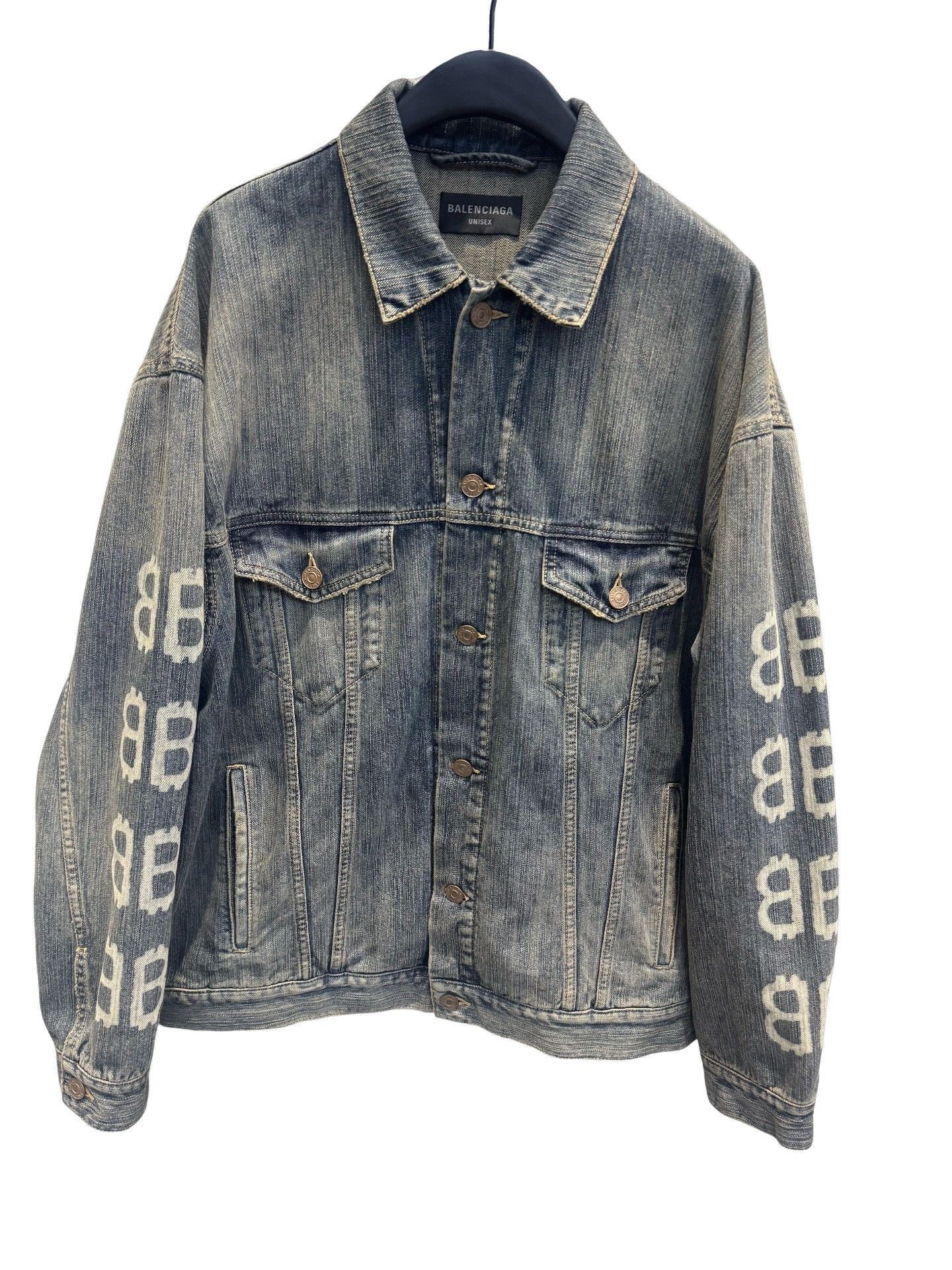 Balenciaga Balenciaga Bitcoin Logo Denim Jacket Size S Size US S / EU 44-46 / 1 - 1 Thumbnail