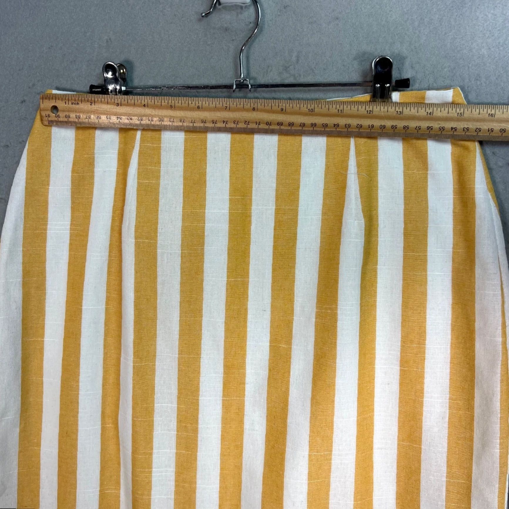 Vintage Alexia Admor Skirt Womens Size 10 Yellow Striped Knee Length Pencil Casual Vintage No Size 32" / US 10 / IT 46 - 4 Thumbnail