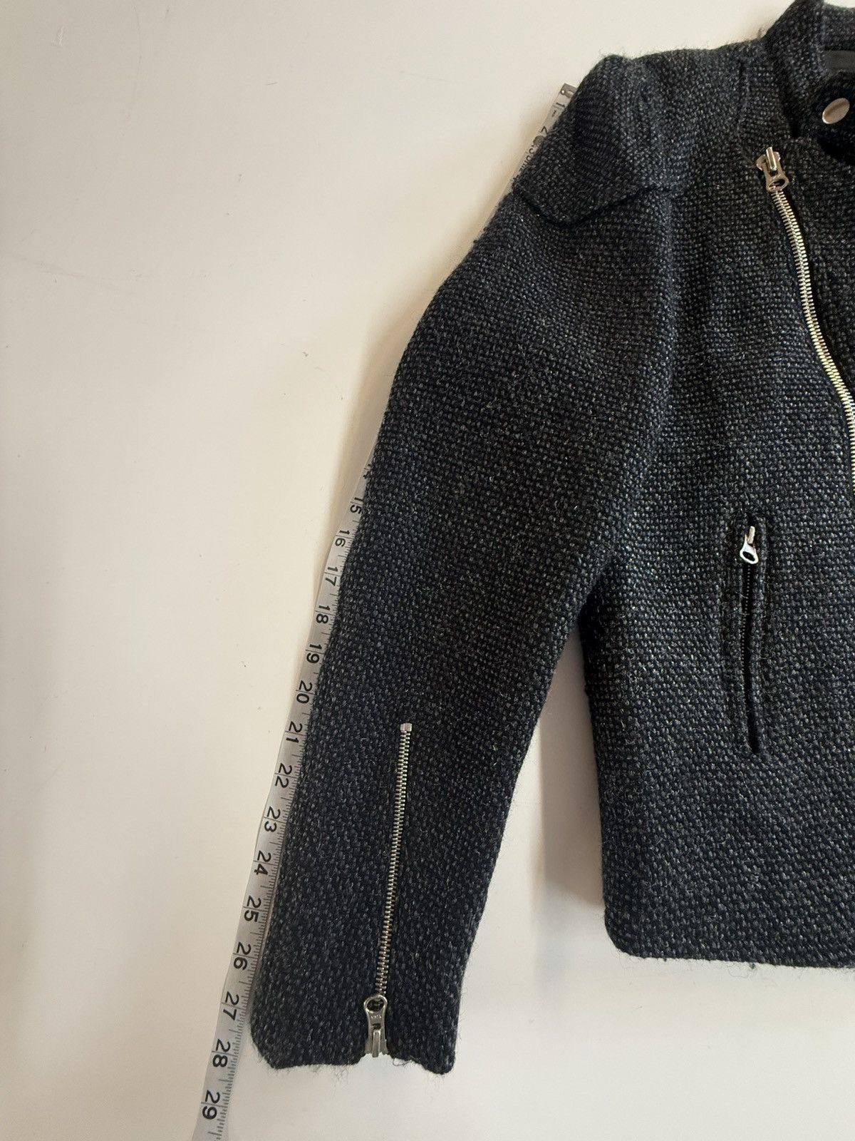 Japanese Brand Hiro Sawatari Black Lurex Boucle Moto Jacket Size US L / EU 52-54 / 3 - 18 Thumbnail