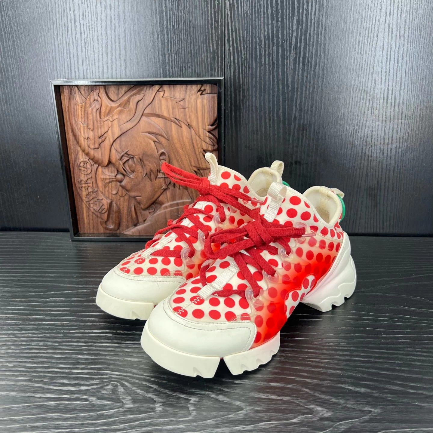 Dior DIOR D-Connect white and red spotted 36.5 Size US 6 / IT 36 - 1 Thumbnail