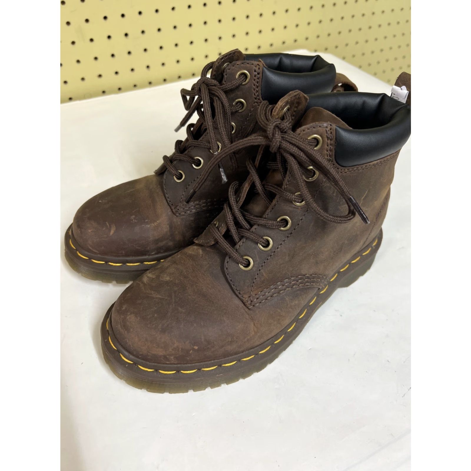 Dr. Martens Dr. Martens 939 Boots Leather Brown Lace Up Ankle Men 4 Ladies 5 Combat Style Size US 5 / EU 37 - 3 Thumbnail