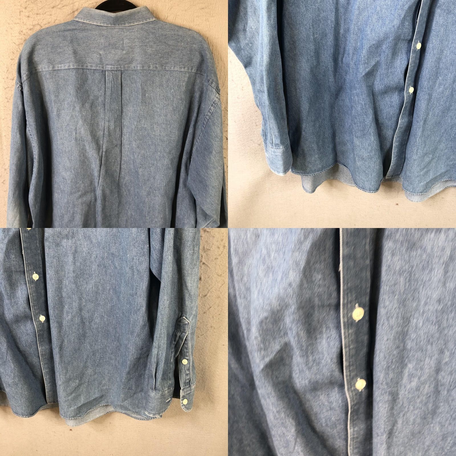 Izod VINTAGE IZOD Denim Shirt Mens XL Blue Button-Down Long Sleeve Pocket Casual Chambray Shirt Mens Size US XL / EU 56 / 4 - 8 Thumbnail