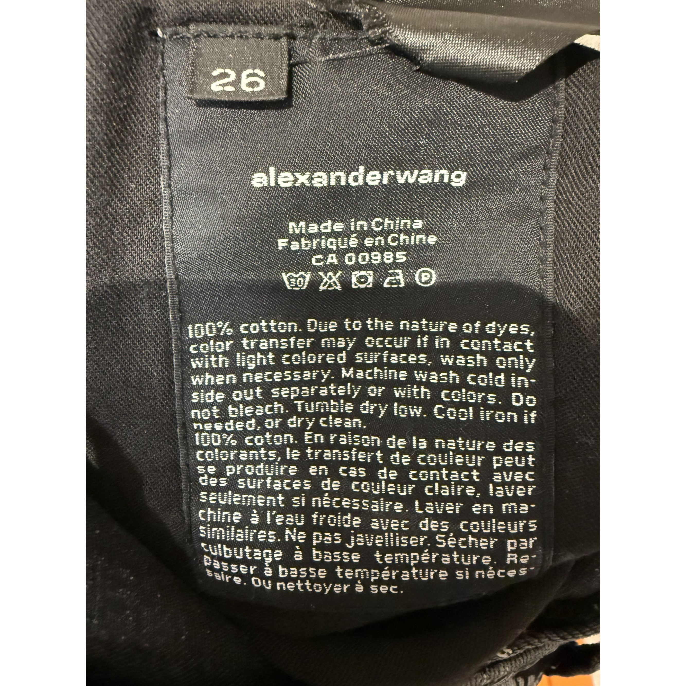 Alexander Wang Alexander Wang Black & White Logo Print Denim Jeans Straight Size 26" / US 2 / IT 38 - 9 Thumbnail