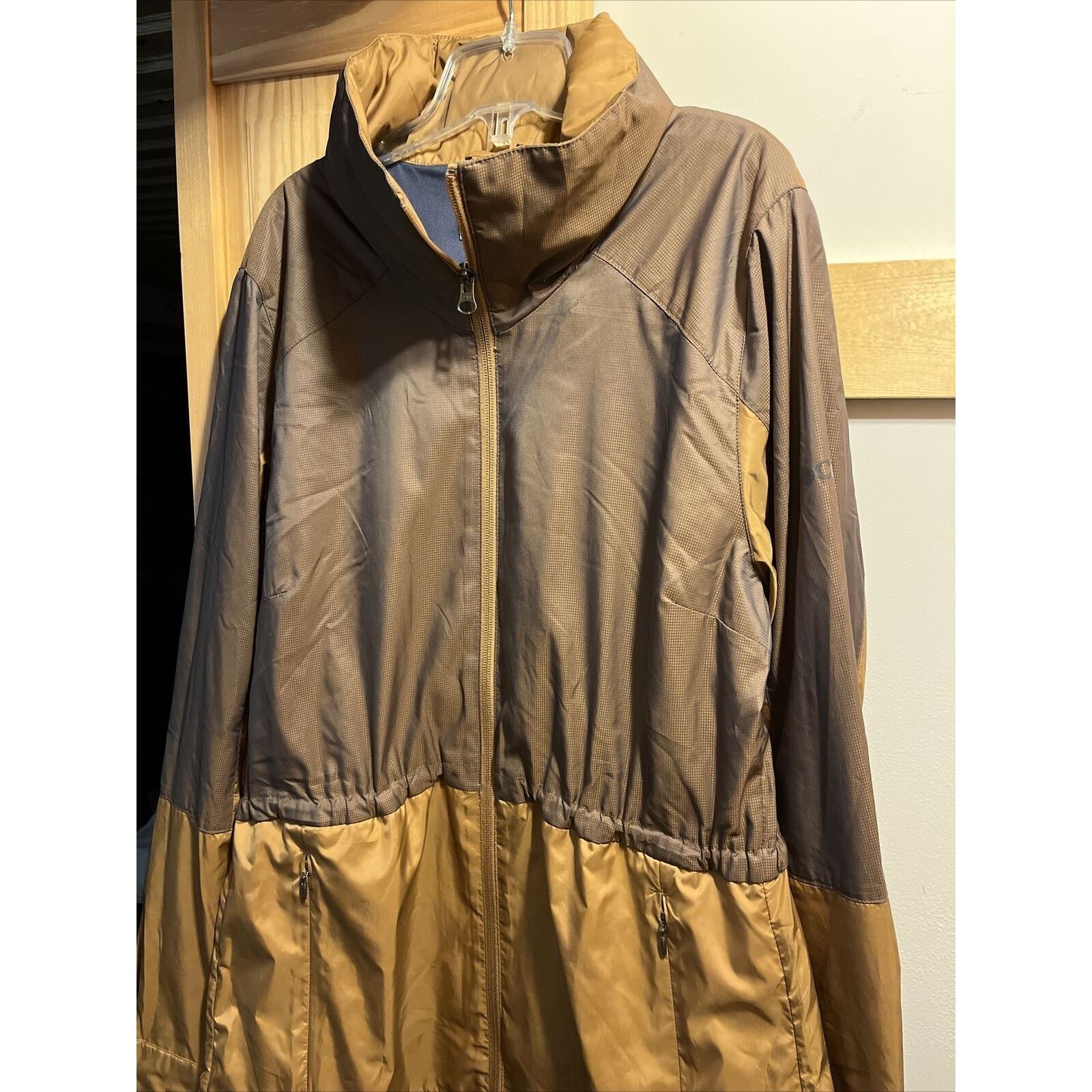 Columbia Columbia Women’s M Brown LS Zip Poly Nylon Hooded Rain Coat Size M / US 6-8 / IT 42-44 - 7 Thumbnail