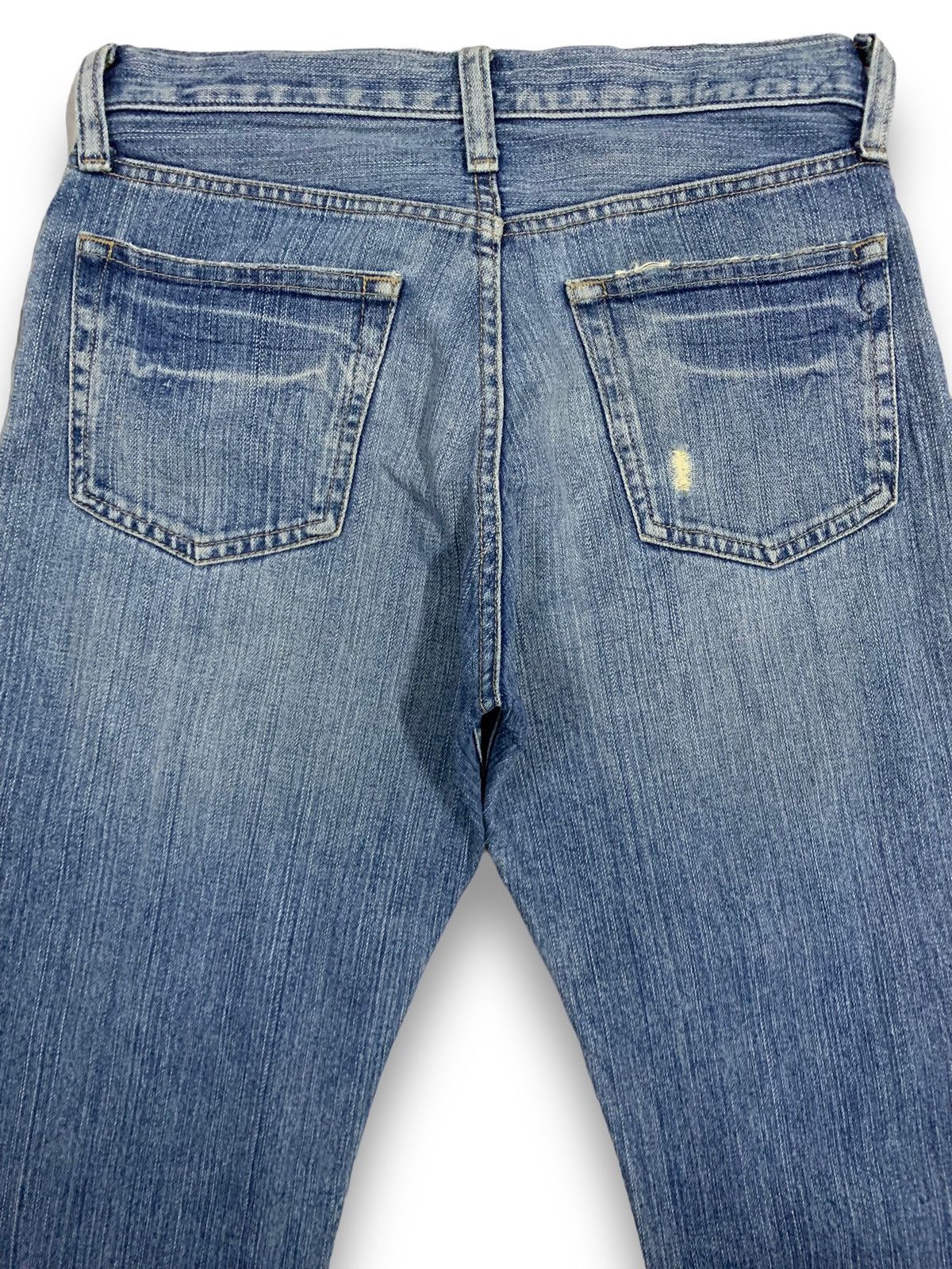 Uniqlo Vintage Y2K Uniqlo Blue Washed Loose Fit Distressed Jeans Size US 30 / EU 46 - 11 Thumbnail