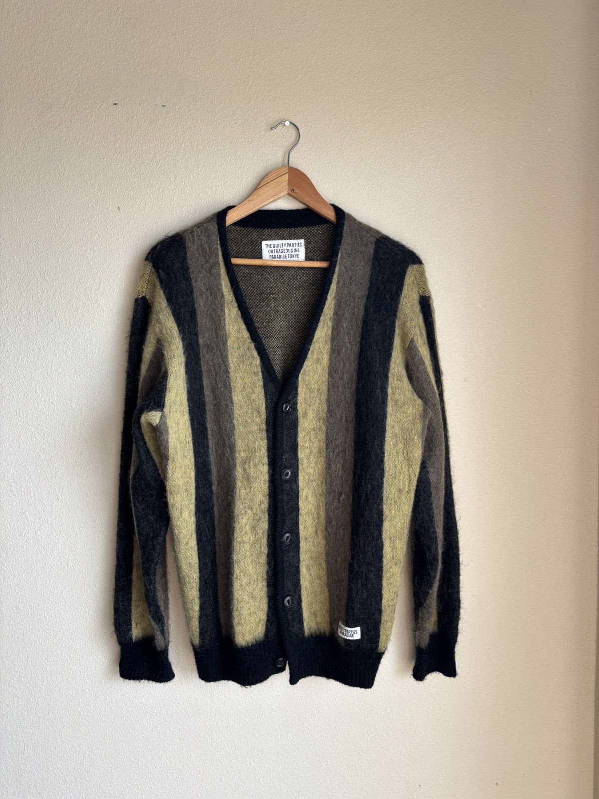 WACKO MARIASTRIPED CARDIGAN BLACK トップス WACKO MARIA 24SS