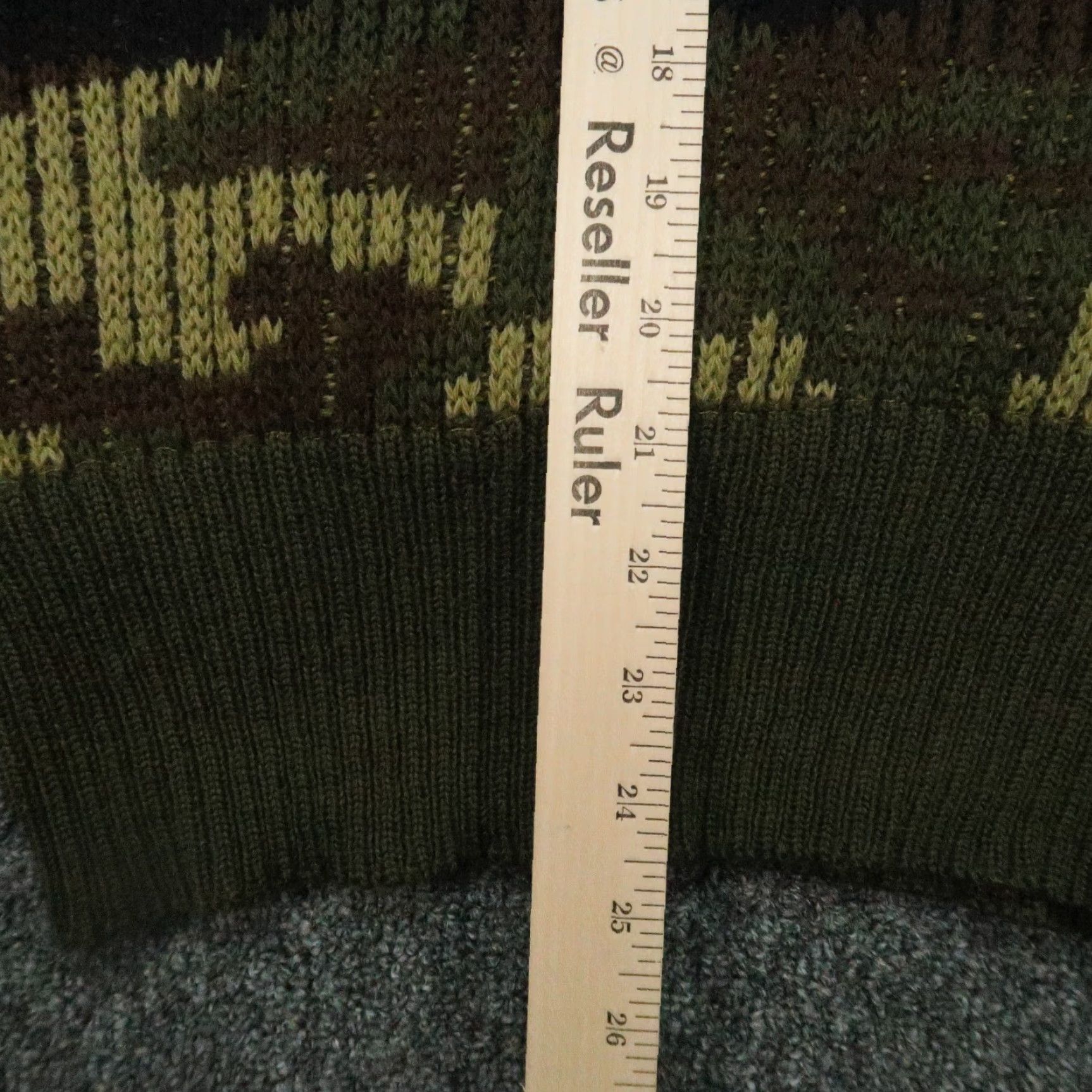 Vintage VINTAGE Cabela's Sweater Mens XS Green Wool Lined Windstopper XCR Windshear Camouflage Pullover Knit Long Sleeve Regular Sweatshirt Mens Size US XS / EU 42 / 0 - 7 Thumbnail