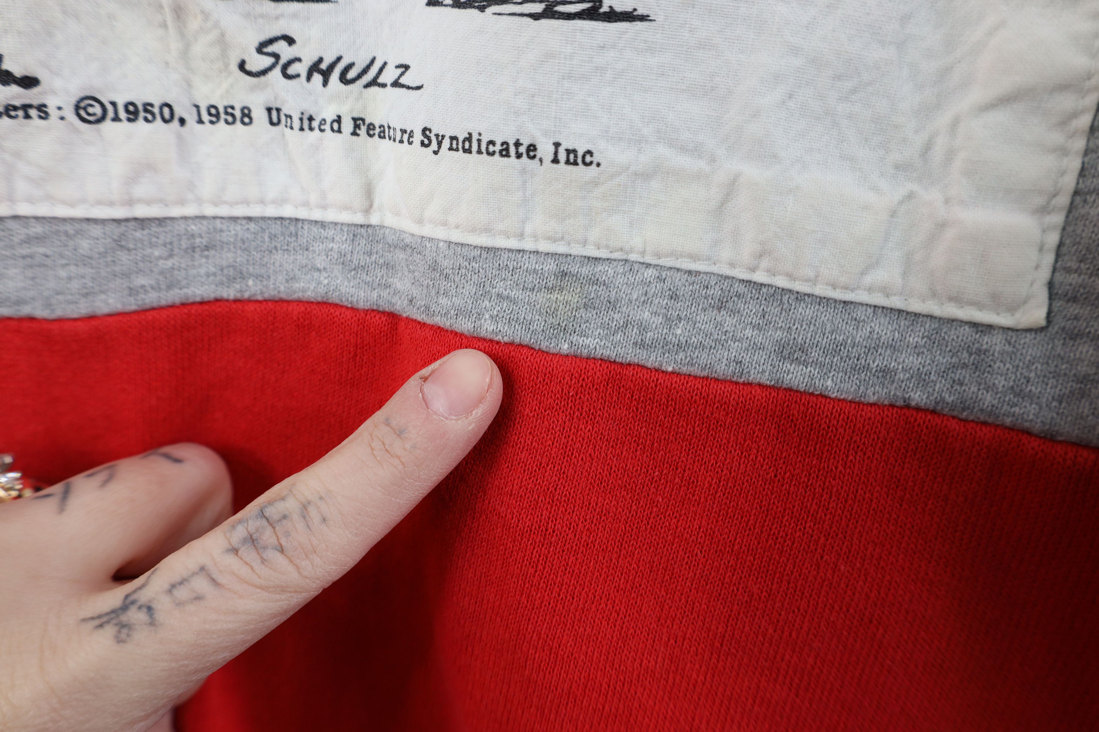 Vintage Vintage 80s Peanuts Charlie Brown University Sweatshirt Size L / US 10 / IT 46 - 6 Thumbnail