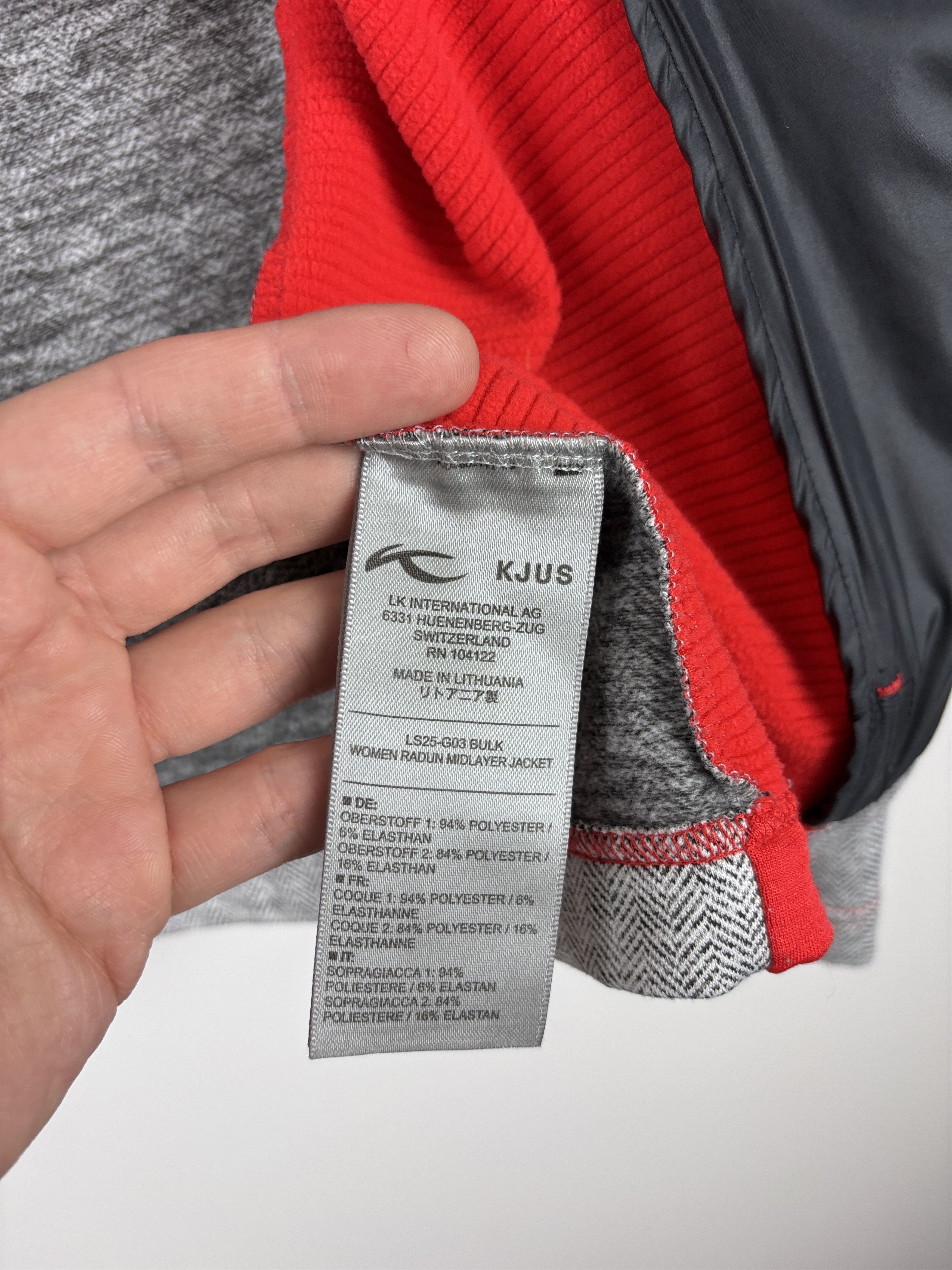 KJUS Kjus Radun Midlayer JacketOutdoor Fleece Gray Red Size 40 L Size L / US 10 / IT 46 - 9 Thumbnail